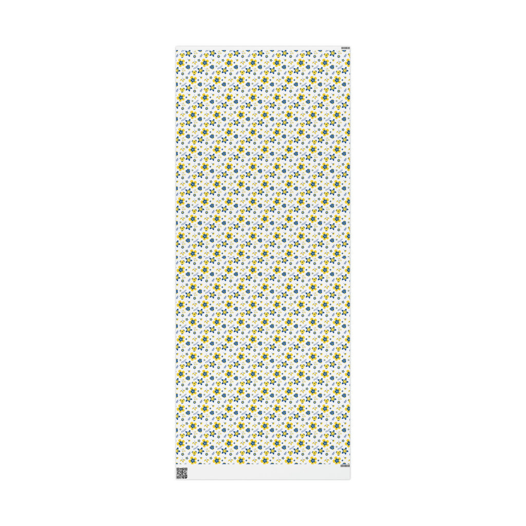 Ukranian Country Flowers Spring Holiday Gift Wrap Paper - Glossy Or Matte