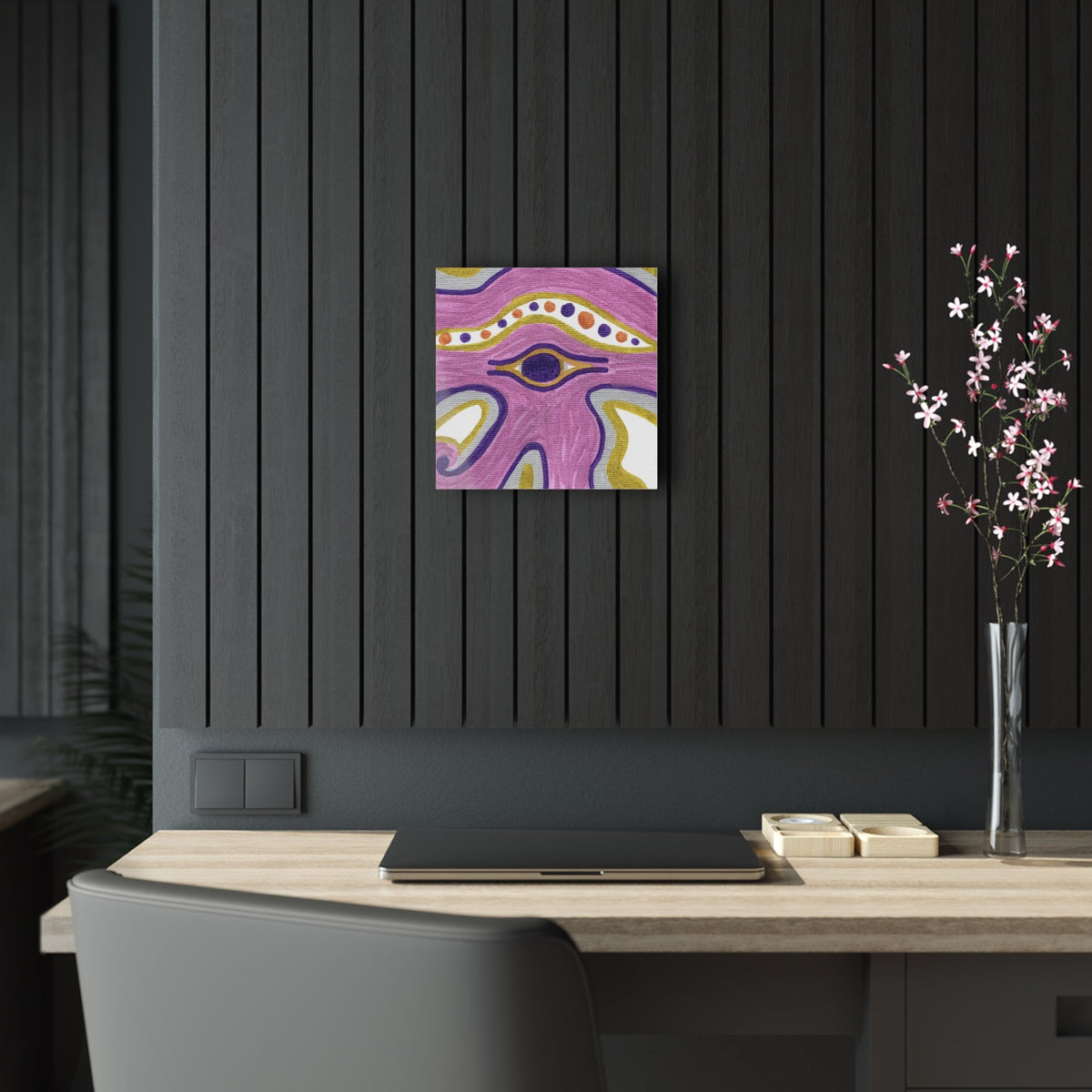 Purple E Caden Caraco Acrylic Print