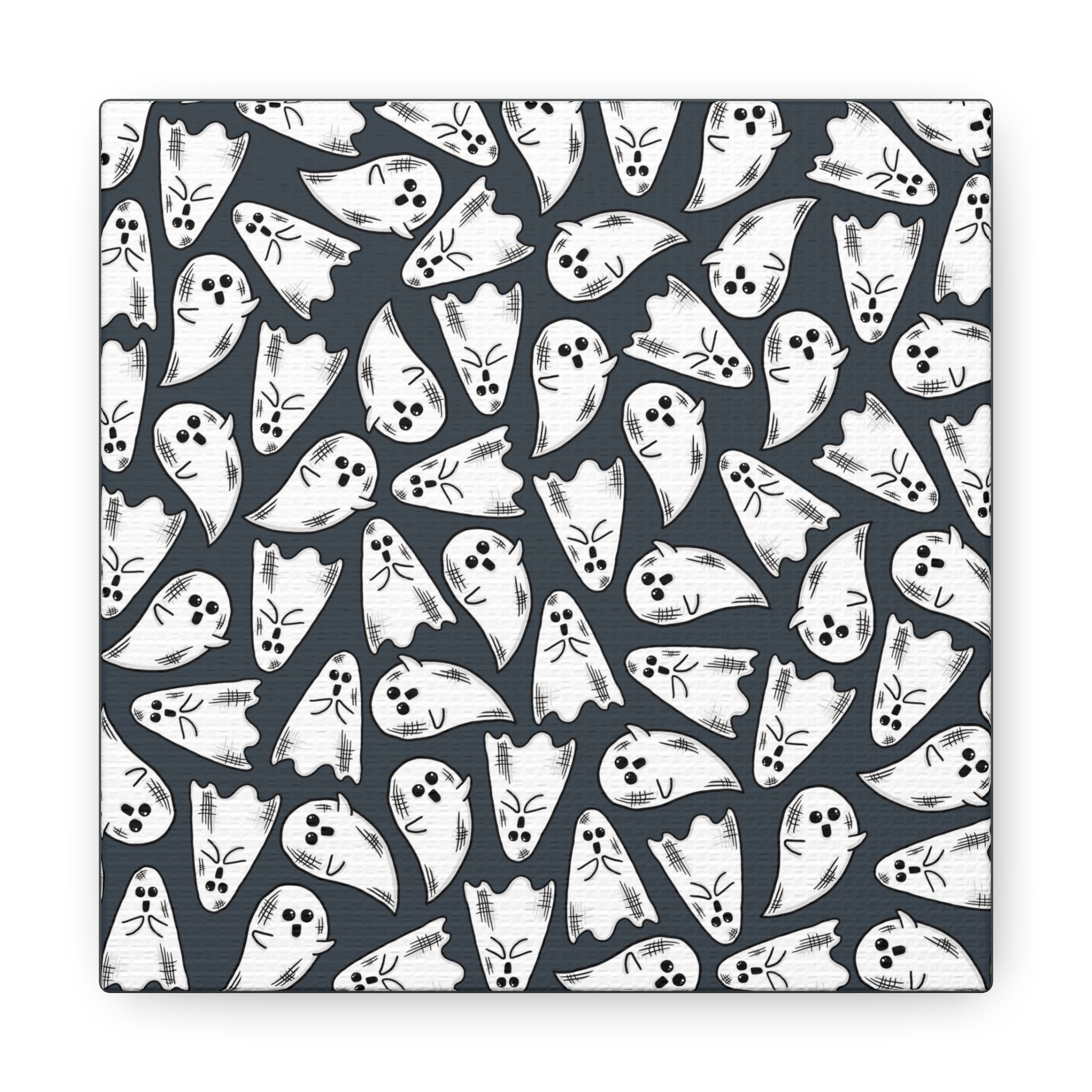 Cute Halloween Ghosts Print Canvas Gallery Wrap