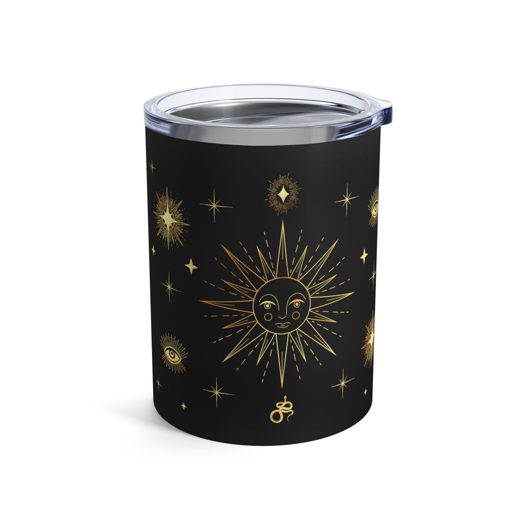 Celestial Gold Sun Stars Stainless Steel Tumbler 10oz