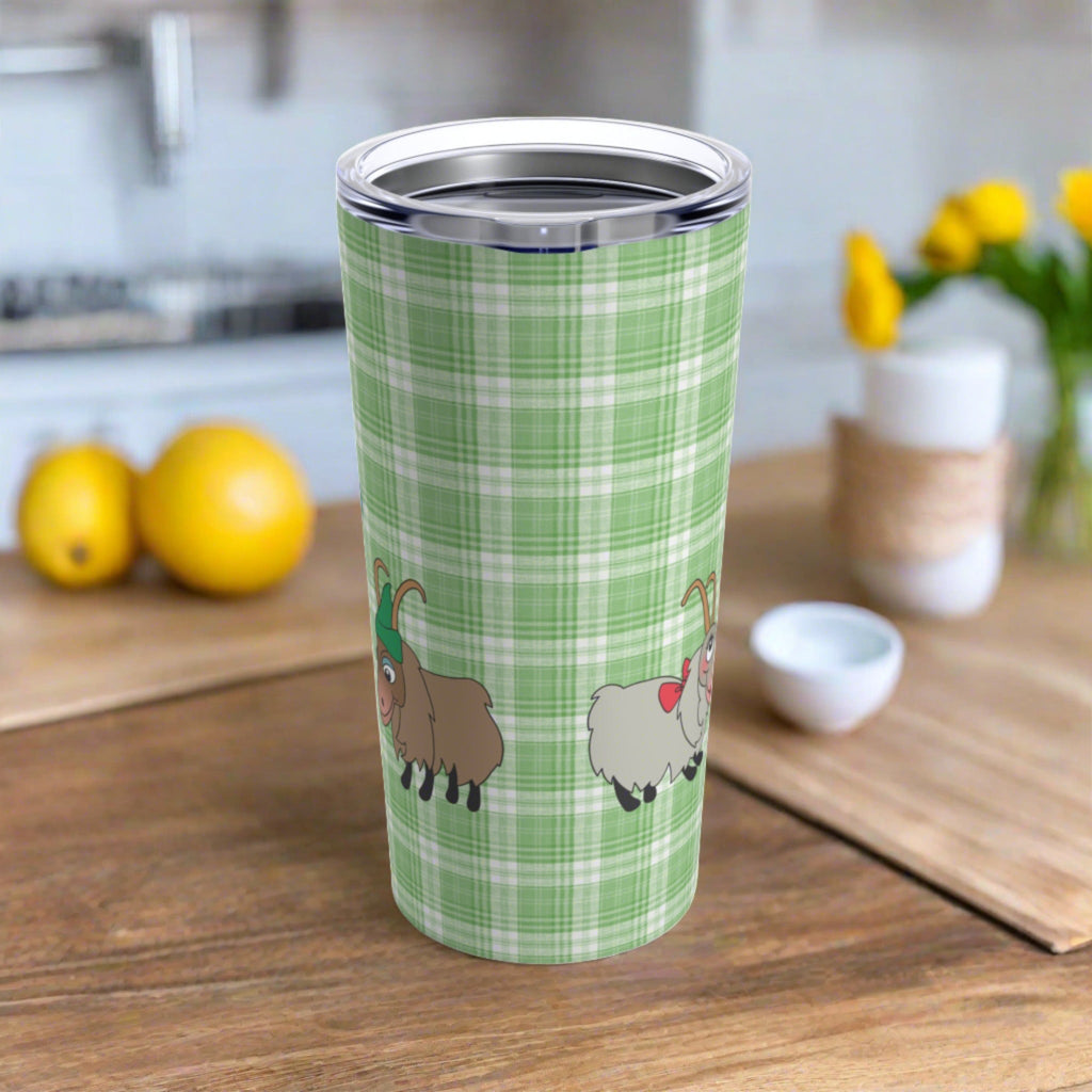 Sound Of Music Travel Tumbler Lonely Goatherd Girl In Pale Pink Tote Goat Family Tumbler 20oz