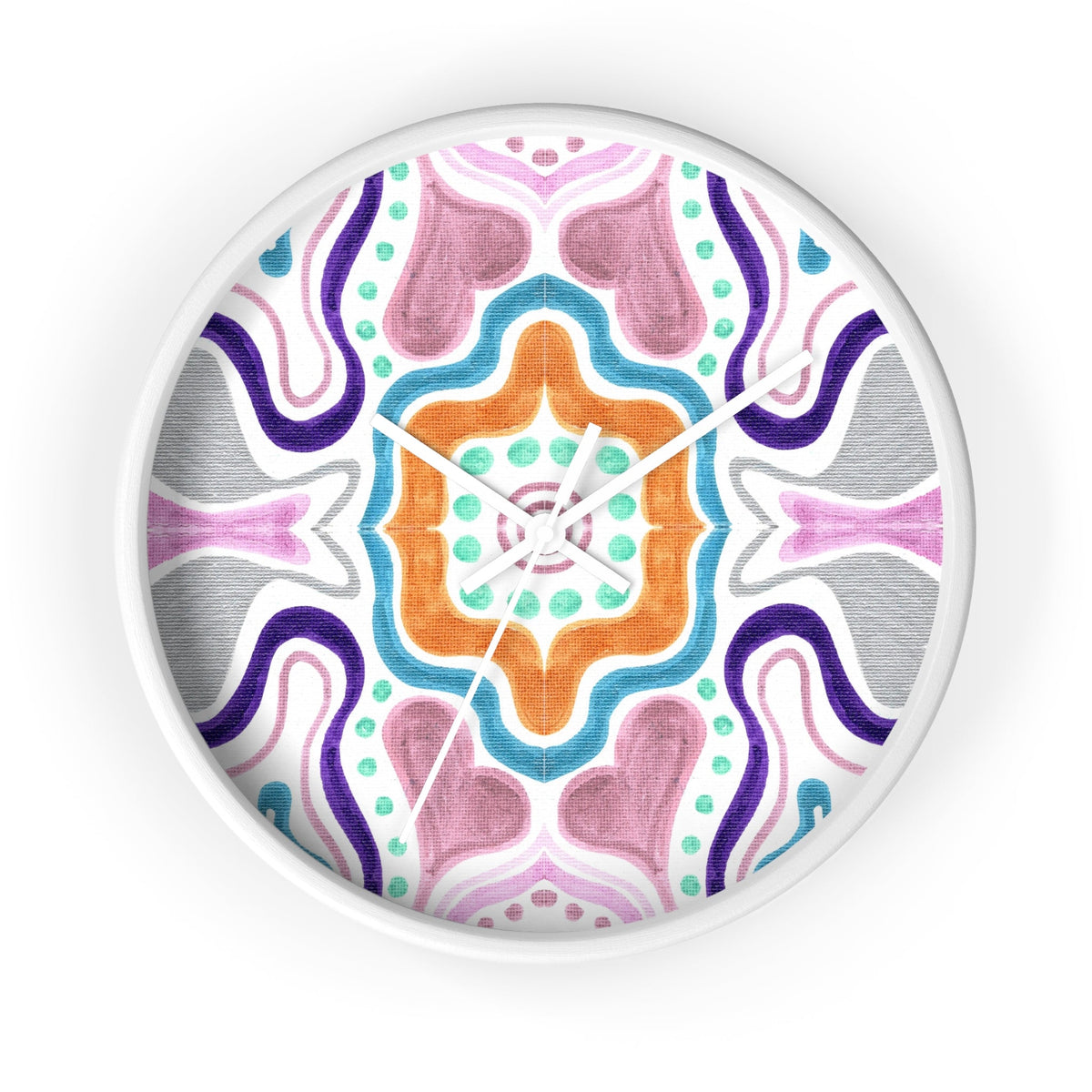 Love Frequency Caden Caraco Wooden White Silent Wall Clock