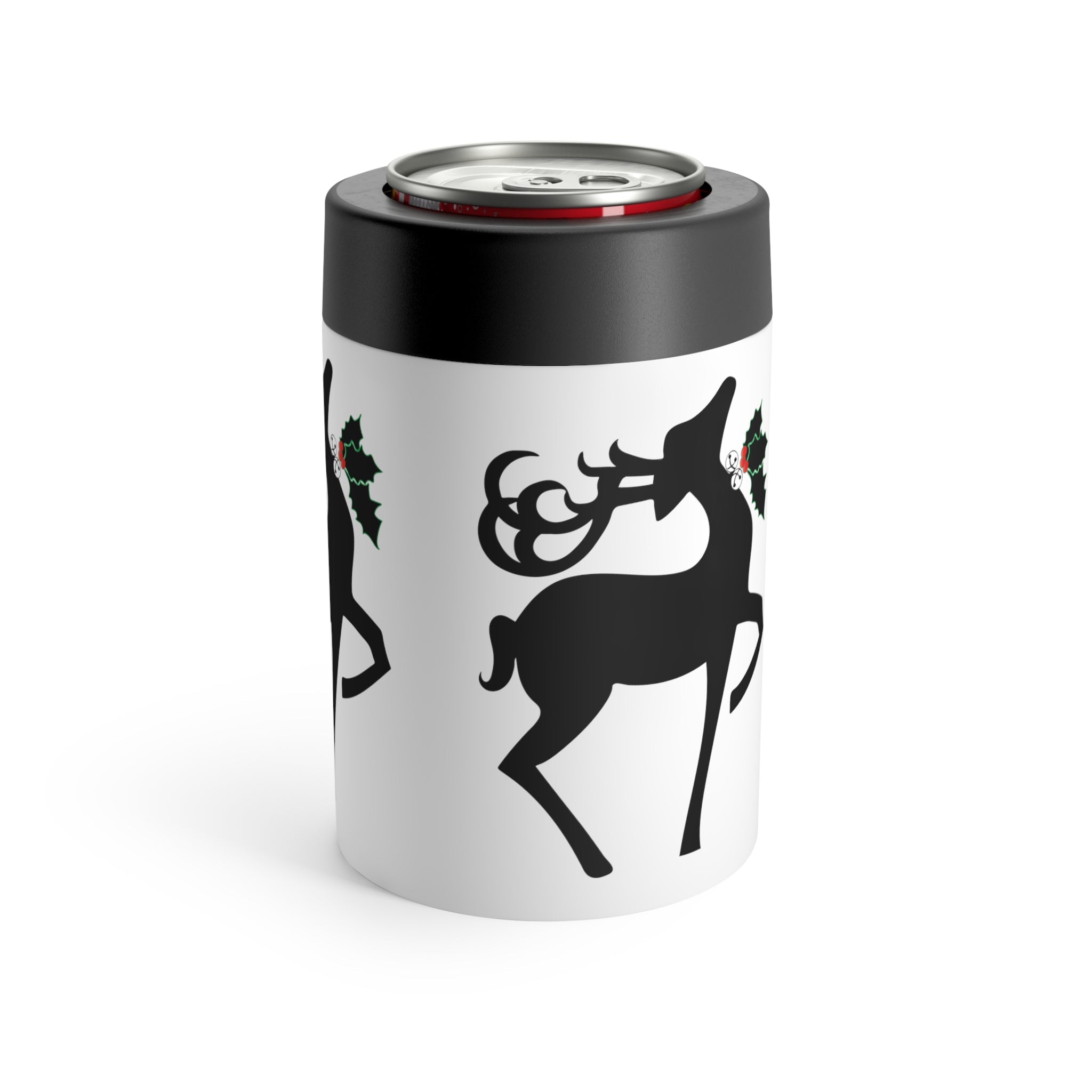 Christmas Reindeer Retro Christmas Print Stainless Steel Can Holder