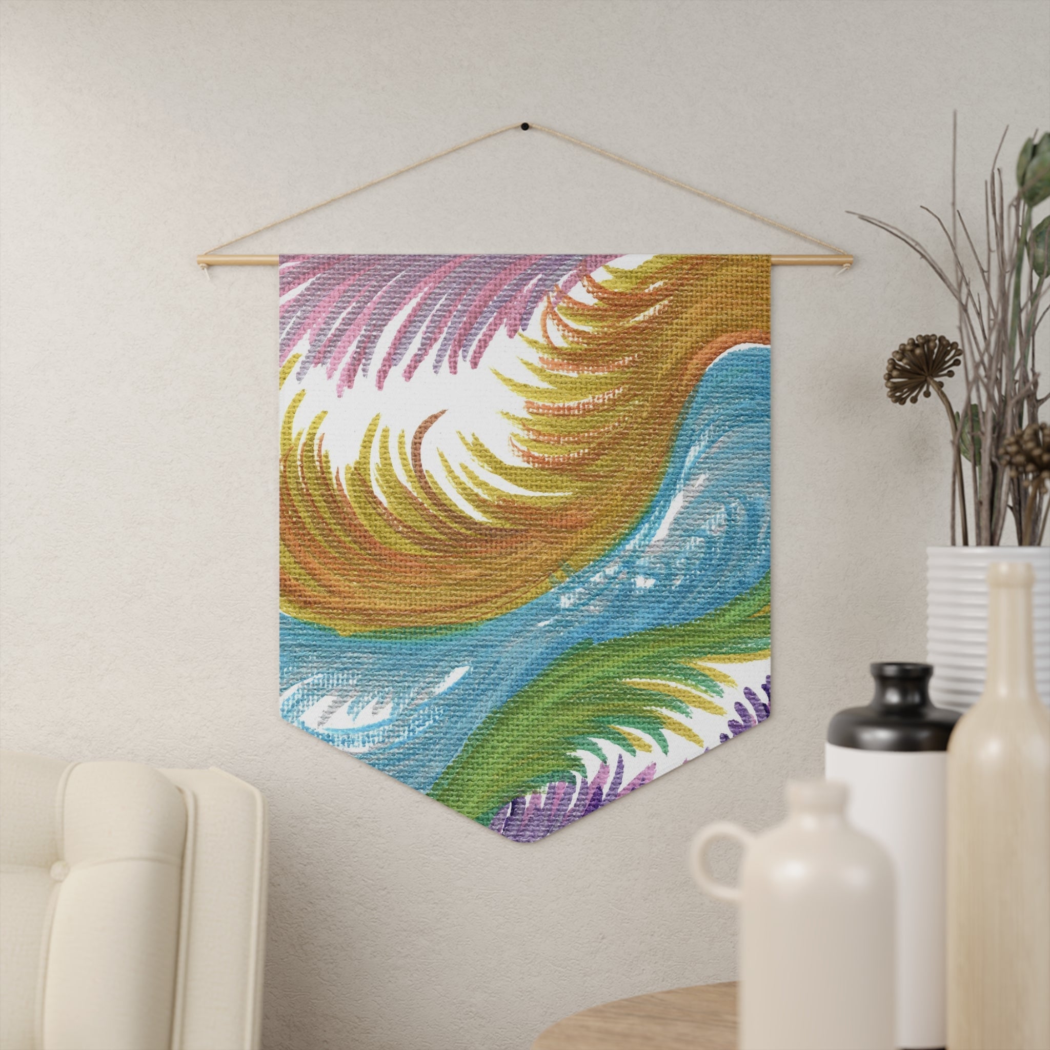 Space Feathers Caden Caraco Art Print Wall Hanging Banner Flag