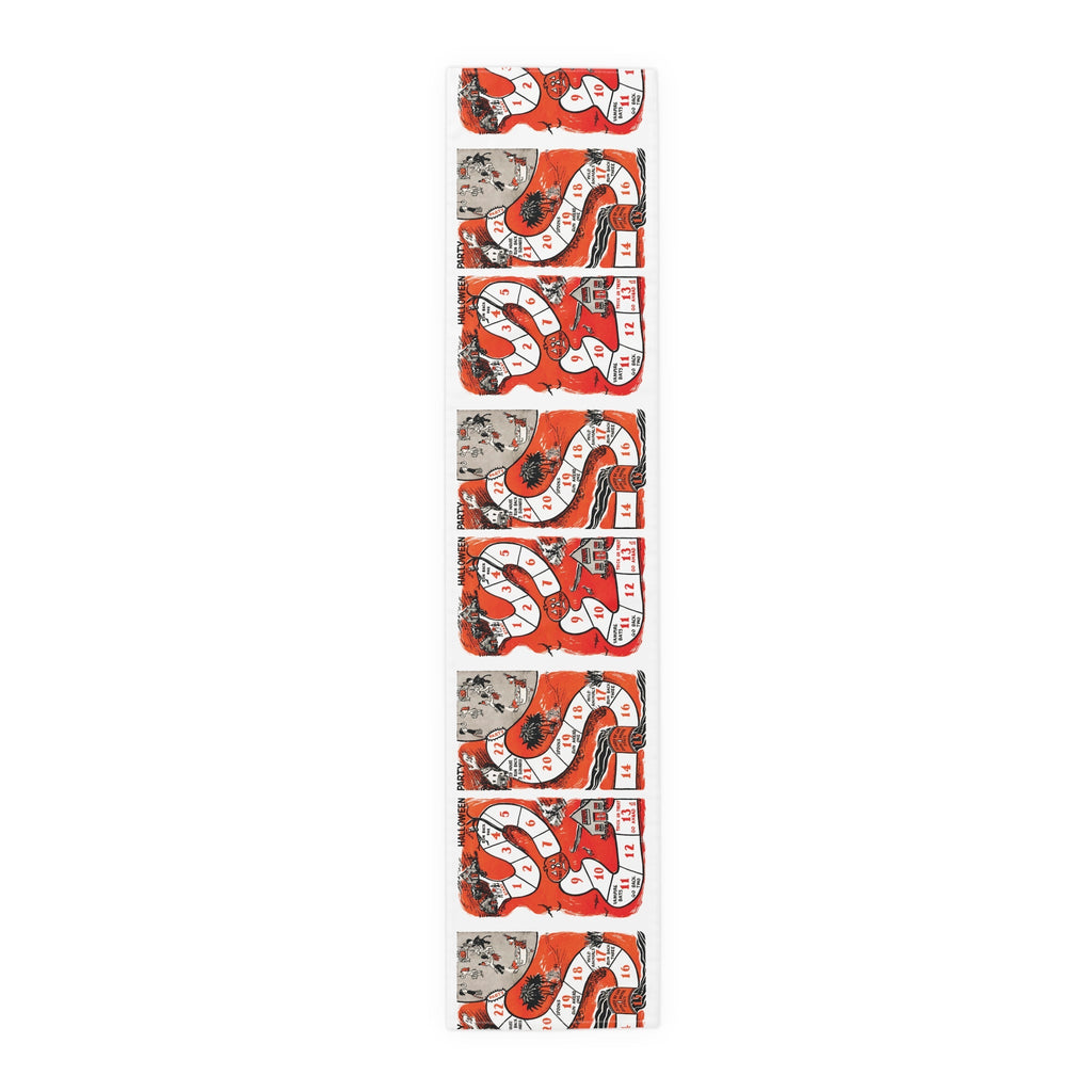 Halloween Board Game Retro Halloween Print Fall Autumn Decor Cotton Poly Table Runner