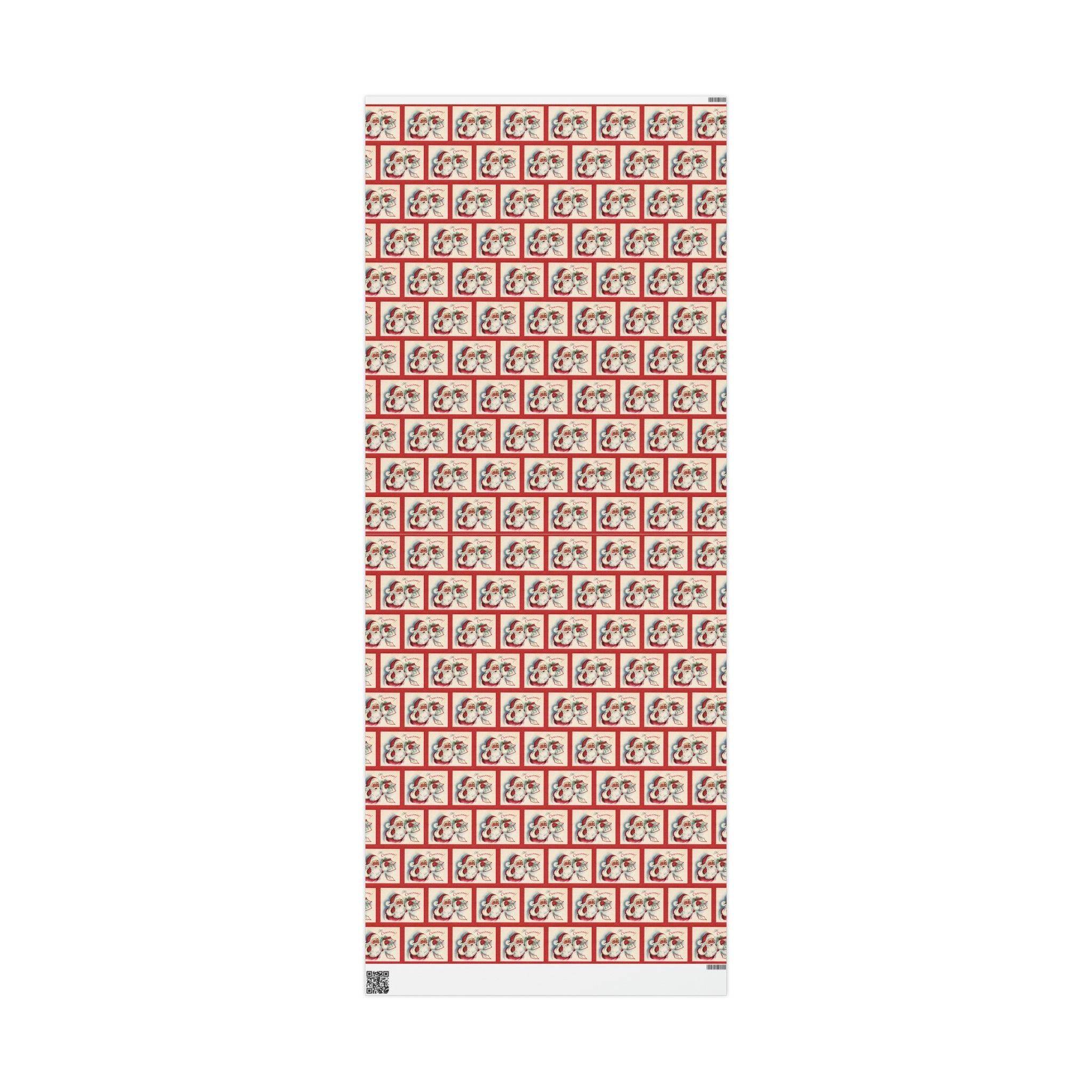 It's Christmas Santa With Calendar Retro Christmas Print Holiday Gift Wrap Paper - Glossy Or Matte