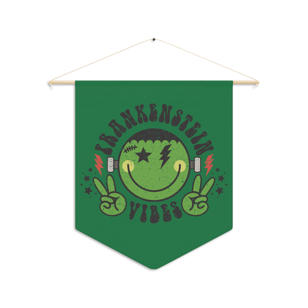 Frankenstein Vibes Green Halloween Print Decor Print Wall Hanging Banner Flag