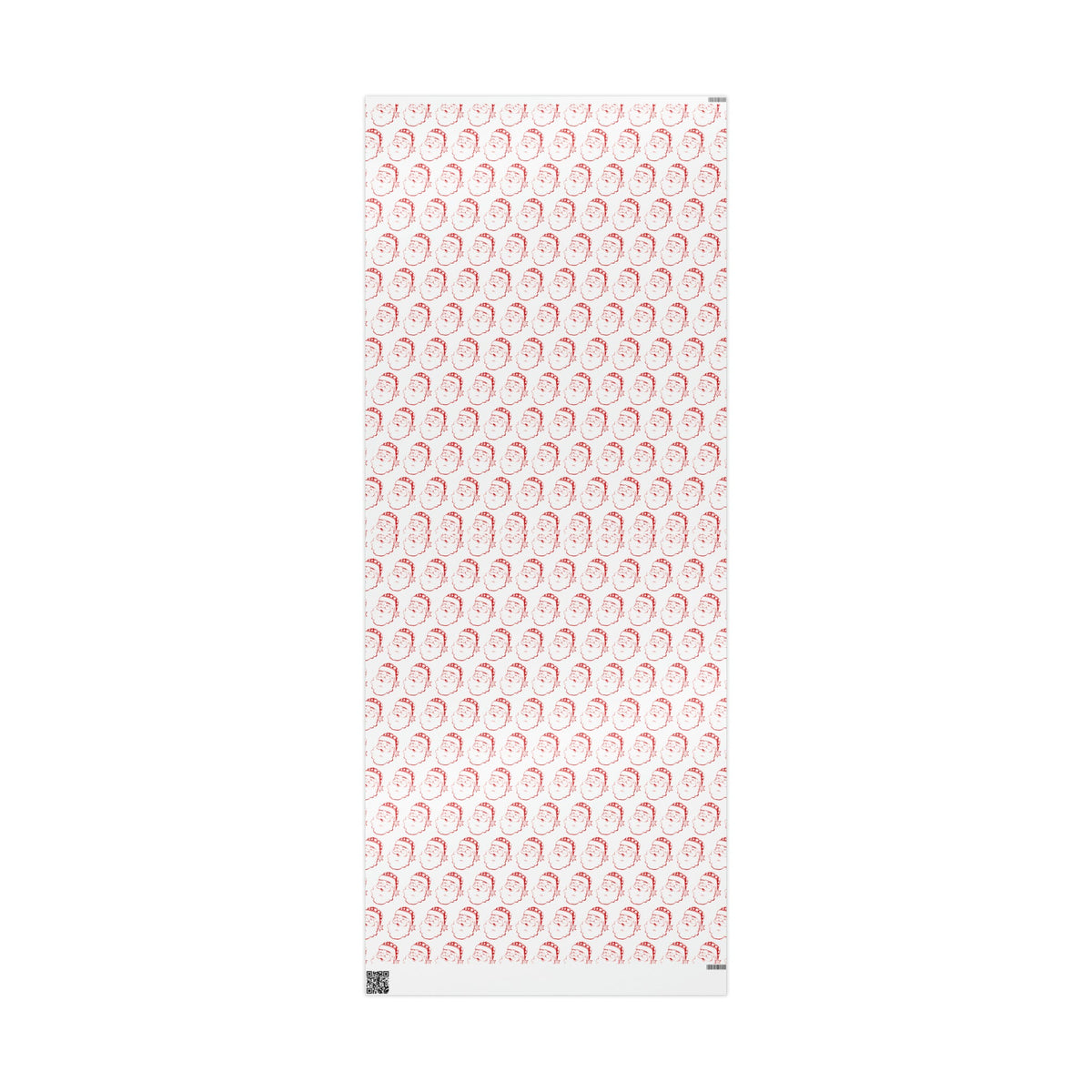 Red Santa Mid Century Retro Christmas Print Holiday Gift Wrap Paper - Glossy Or Matte