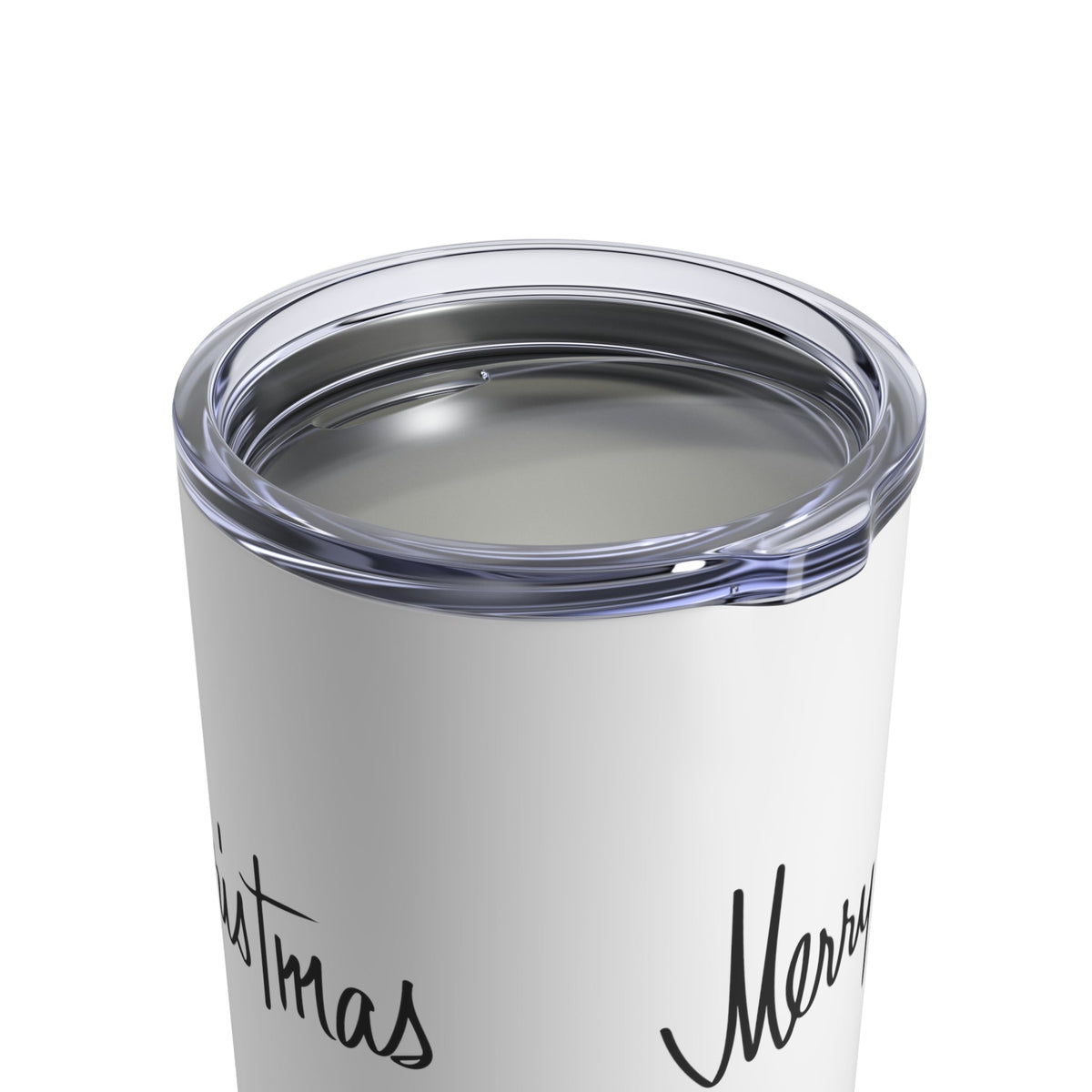 Merry Christmas Black And White Mid Century Retro Christmas Stainless Steel Tumbler 10oz