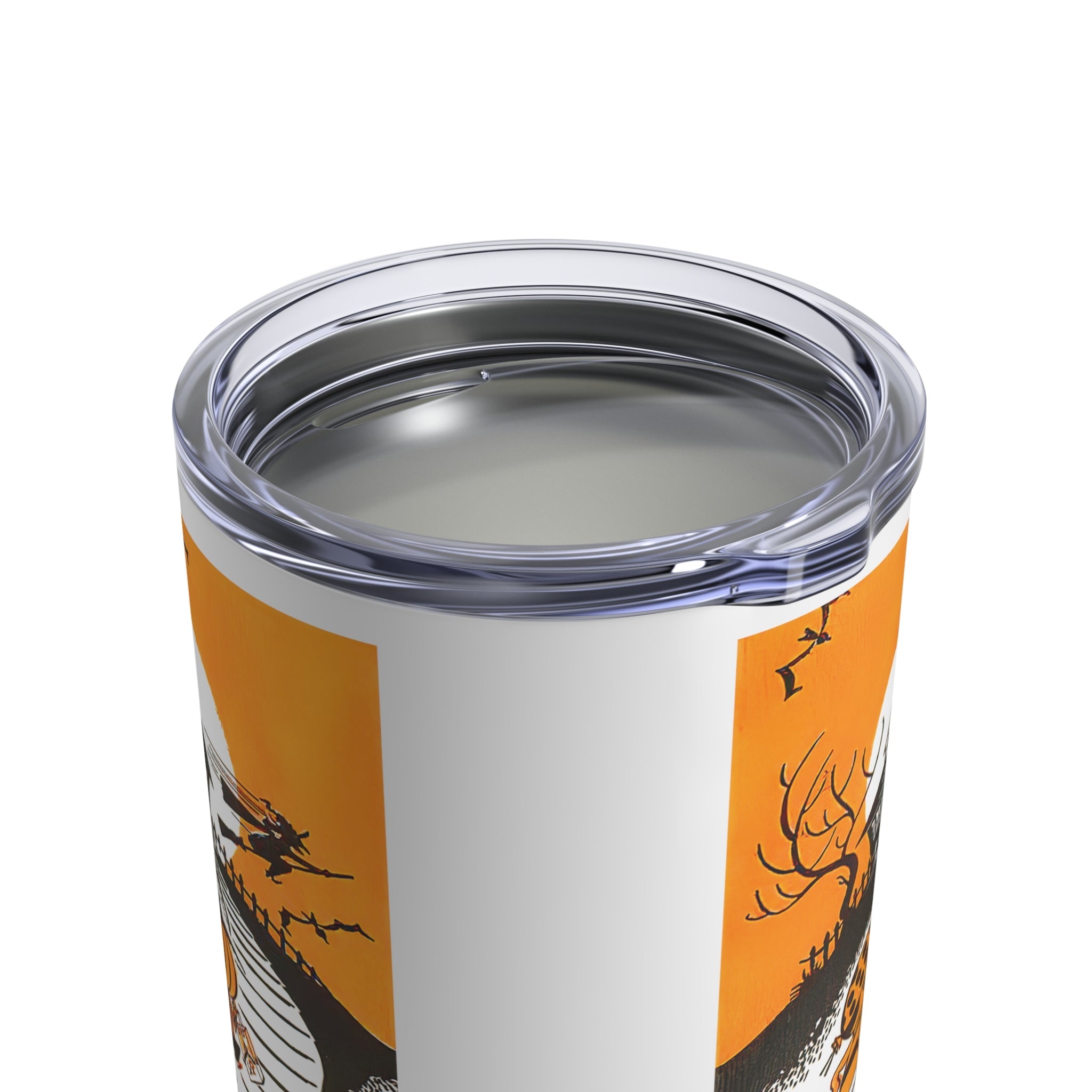 Trick Or Treat Haunted House Retro Halloween Print Stainless Steel Tumbler 10oz