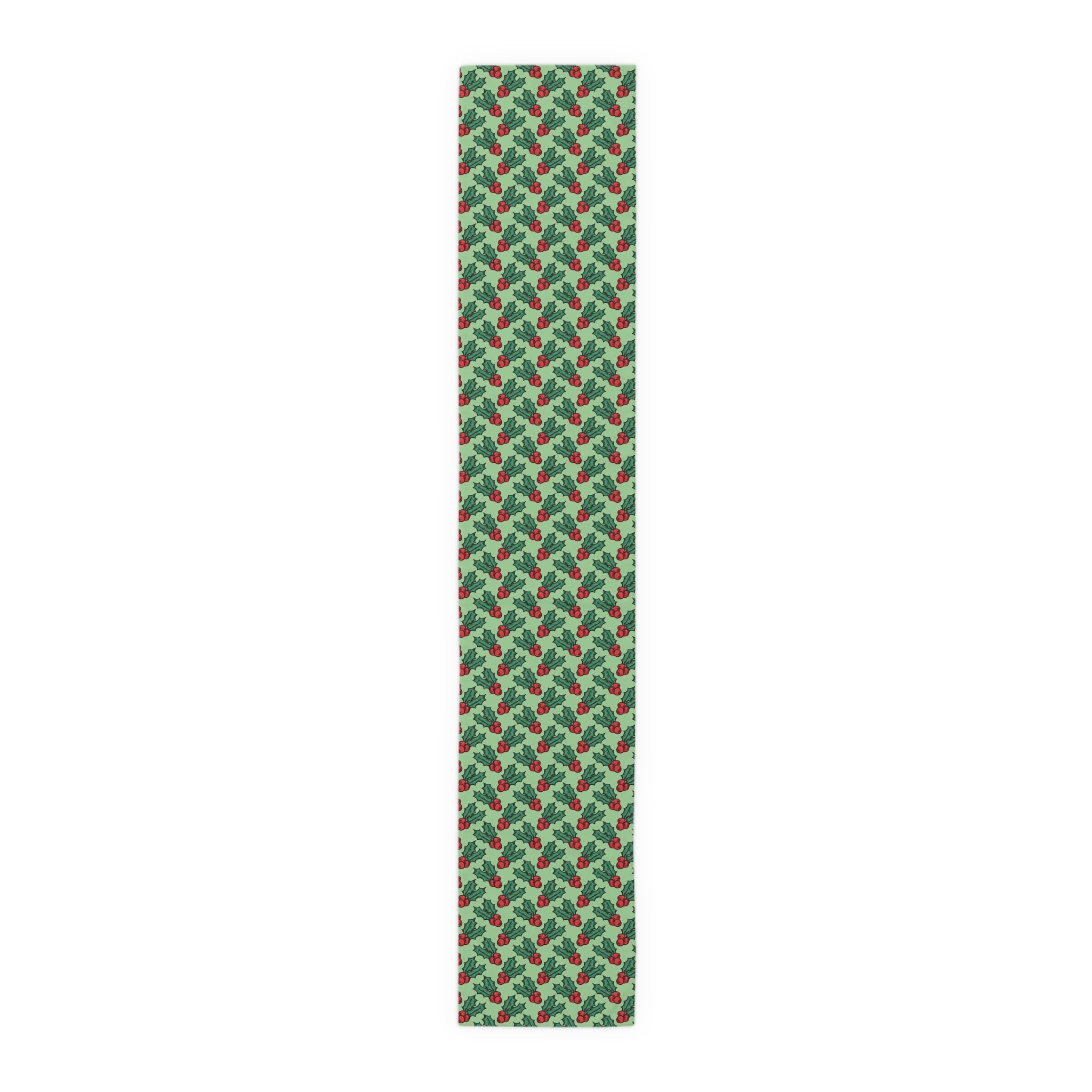 Cute Christmas Holly Christmas Print Home Decor Cotton Poly Table Runner