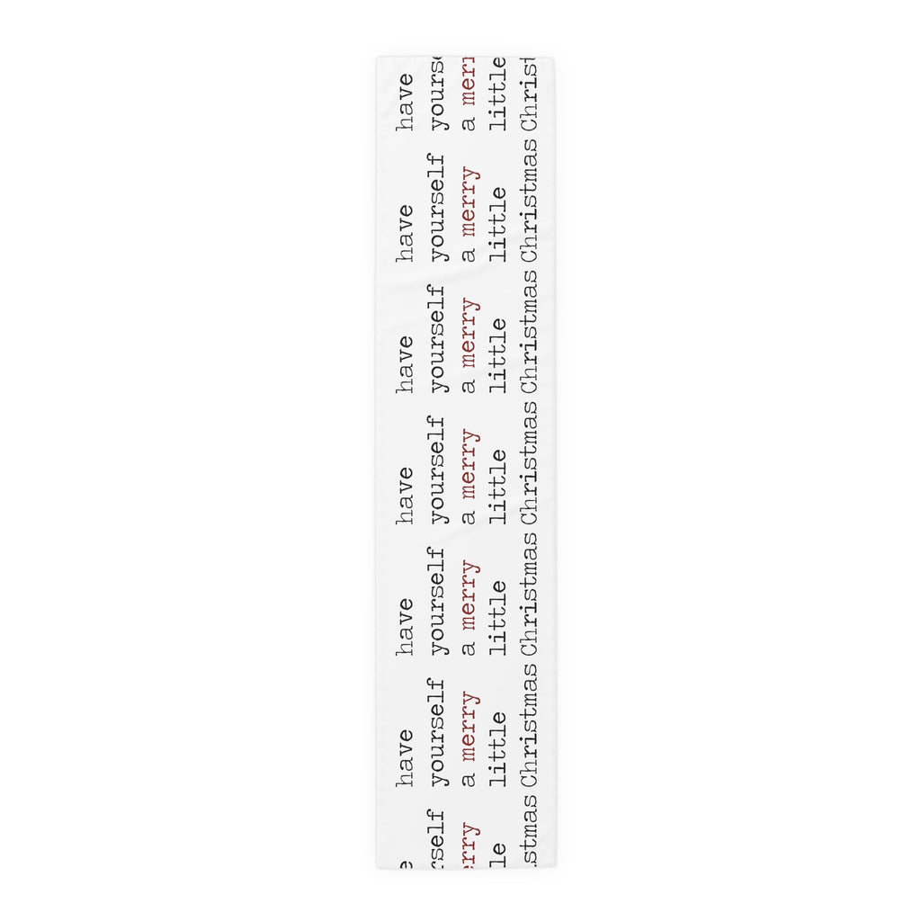 Have Yourself A Merry Little Christmas Print Home Decor Cotton Poly Table Runner