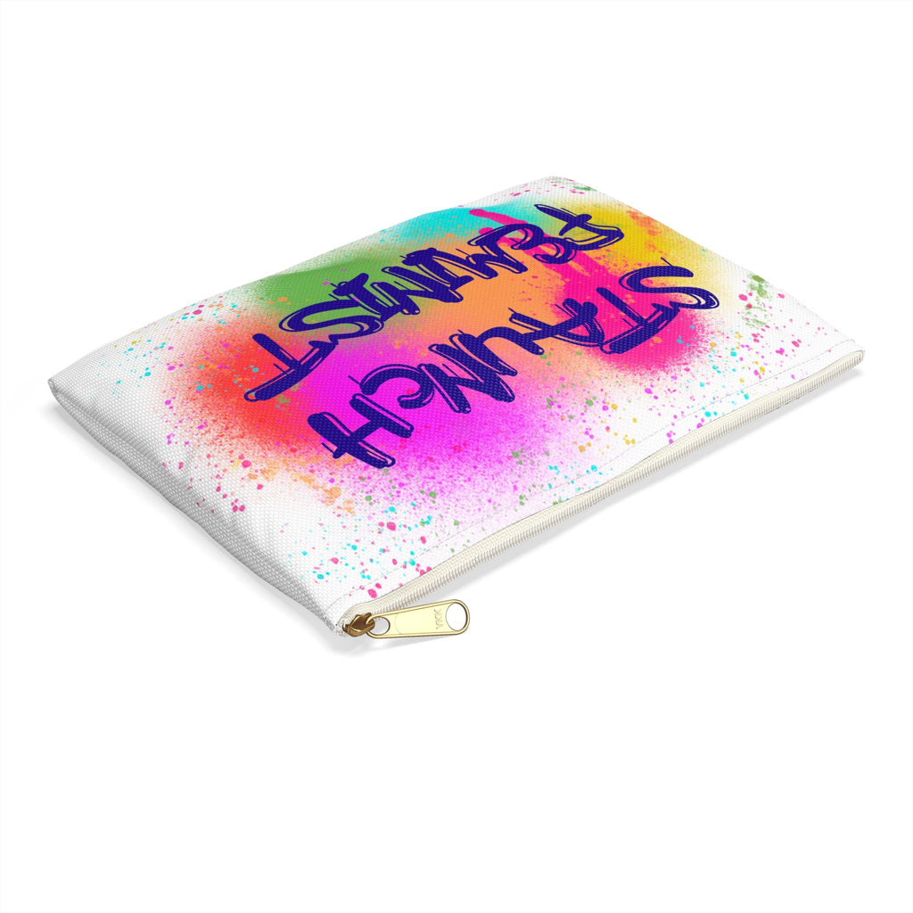 Staunch Feminist Graffiti Polyester Accessory Pouch Travel Bag