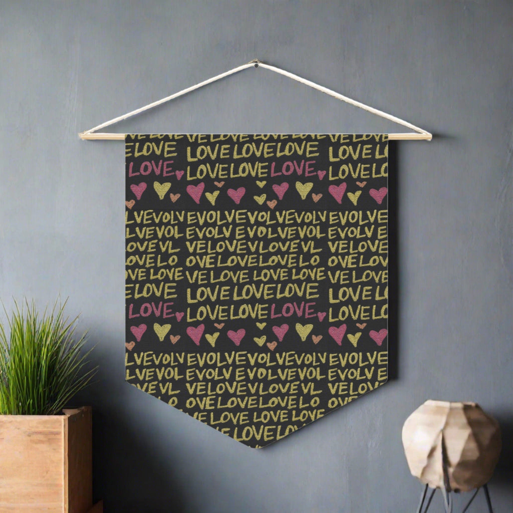 Evolve Into Love Caden Caraco Art Print Wall Hanging Banner Flag