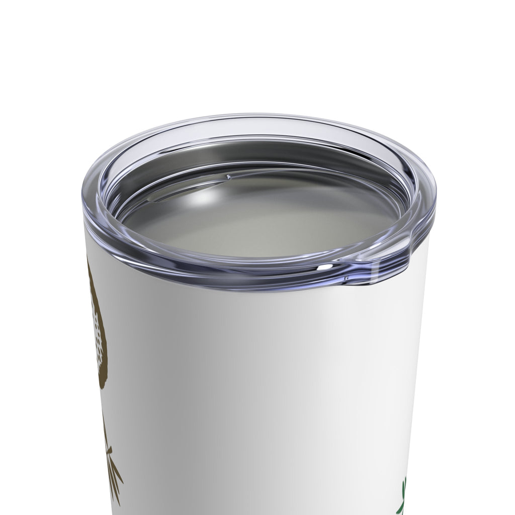 Christmas Candle Holly 50s Mid Century Retro Christmas Print Stainless Steel Tumbler 10oz
