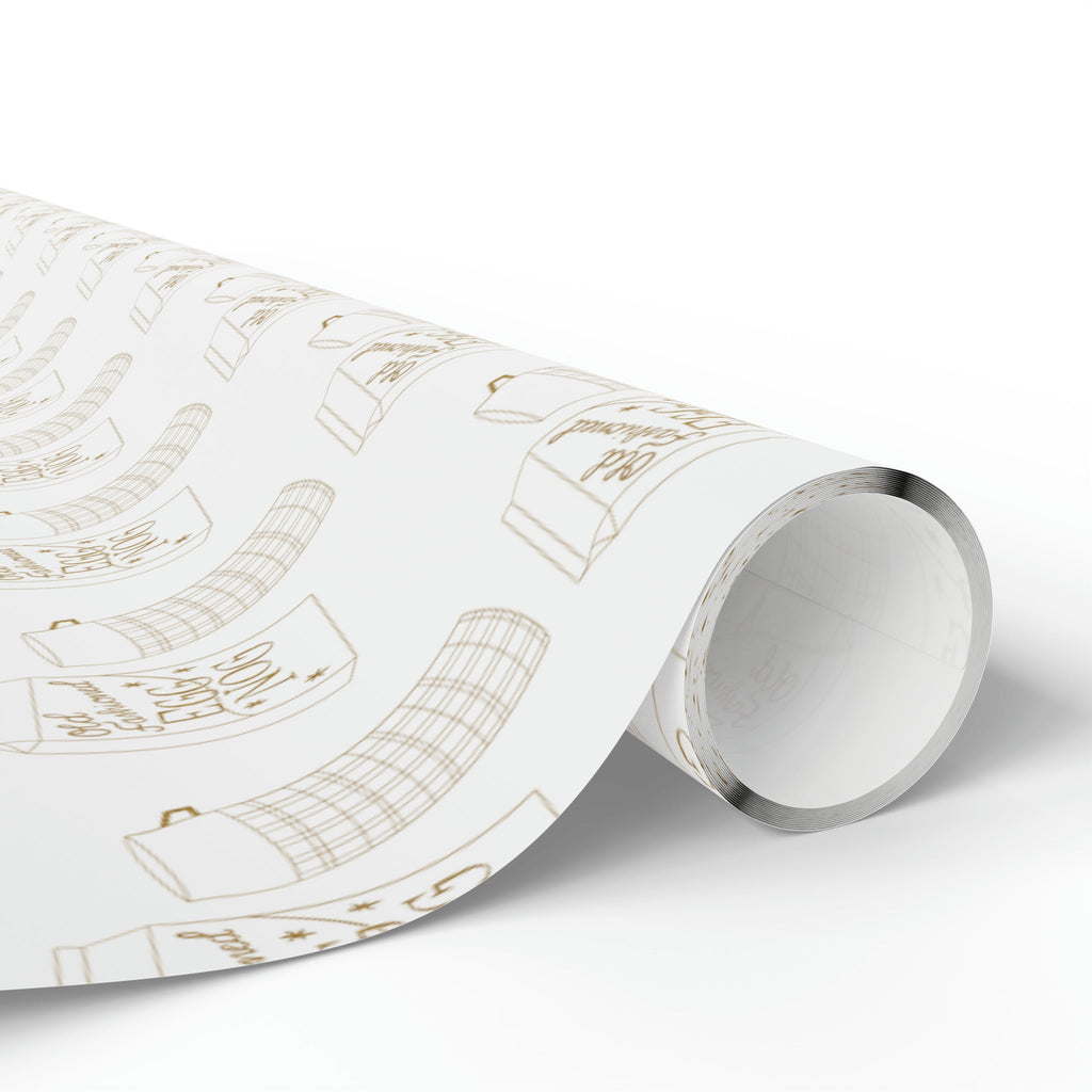 Egg Nog Thermos Retro Style Christmas Print Holiday Gift Wrap Paper - Glossy Or Matte