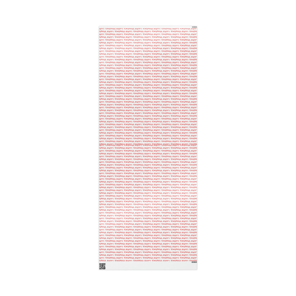 Happy Kwanzaa Red And White Atomic Retro Style Gift Wrap Paper - Glossy Or Matte