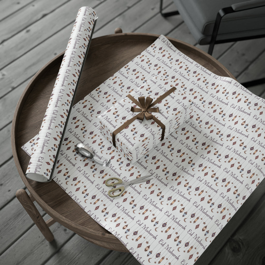 Eid Mubarak Festival Arabic Lanterns Holiday Holiday Gift Wrap Paper - Glossy Or Matte