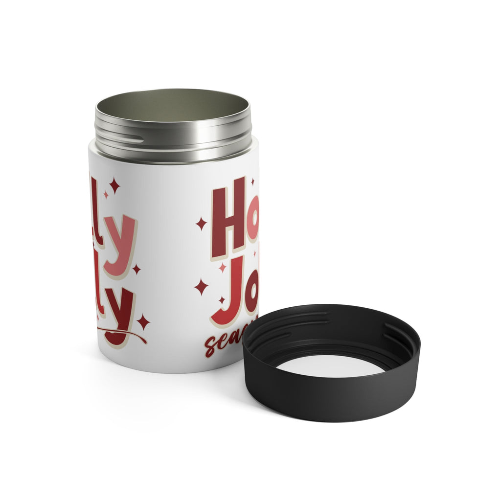 Holly Jolly Season Christmas Stainless Steel Can Holder