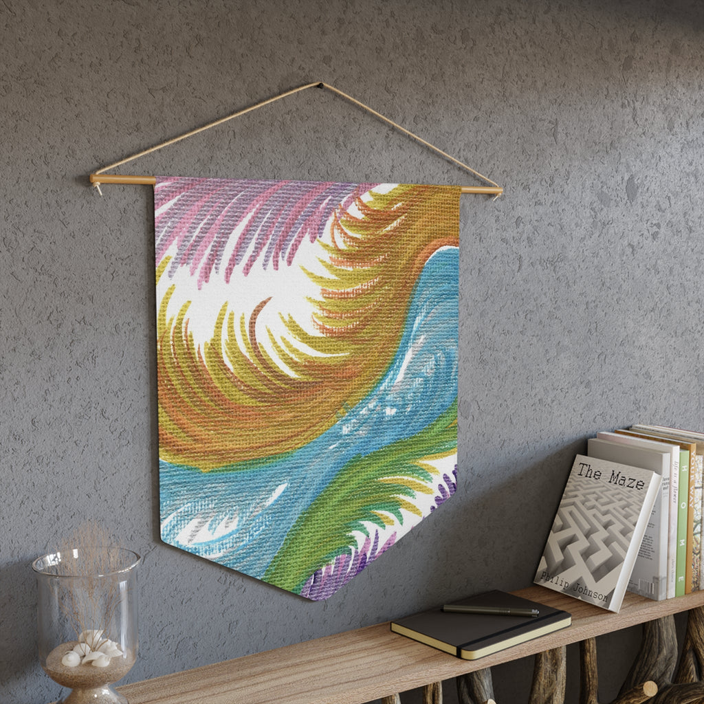 Space Feathers Caden Caraco Art Print Wall Hanging Banner Flag