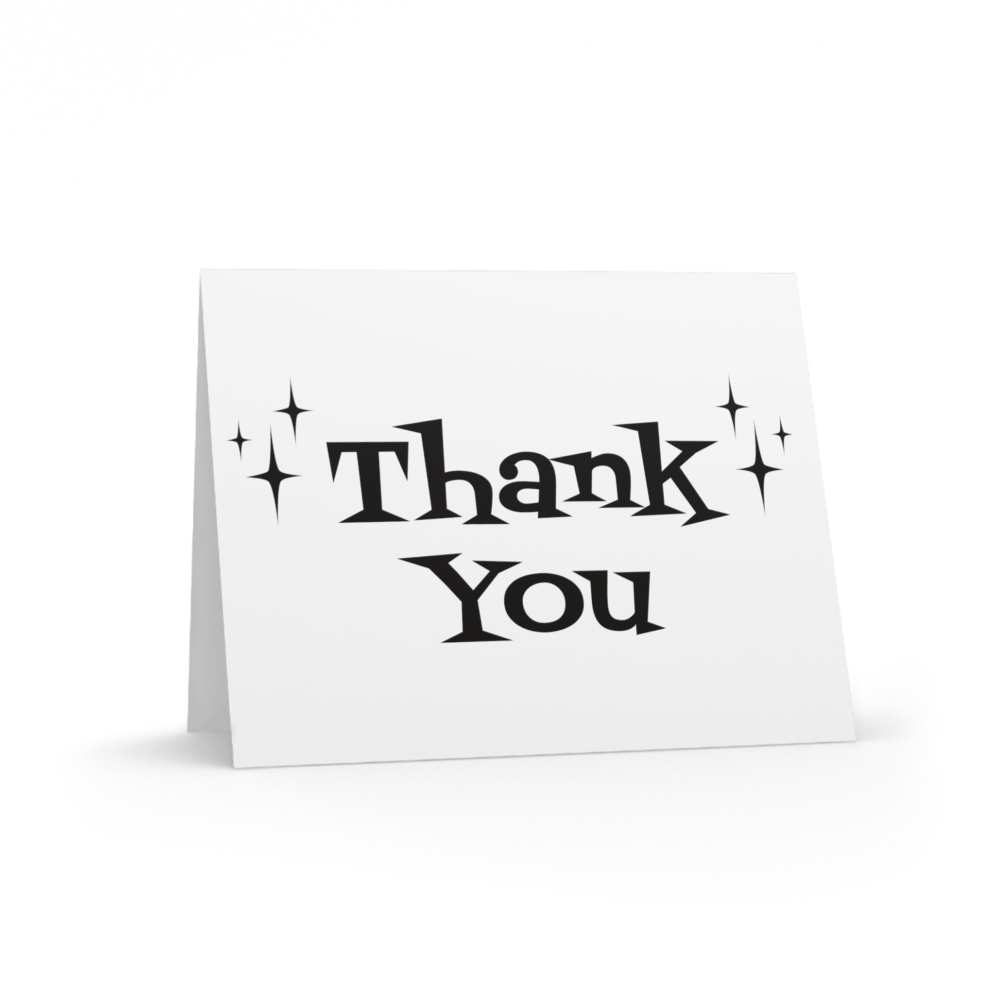 Thank You Starburst Atomic Mid Century Retro Style Thank You Matte Greeting Cards (8, 16, and 24 pcs)