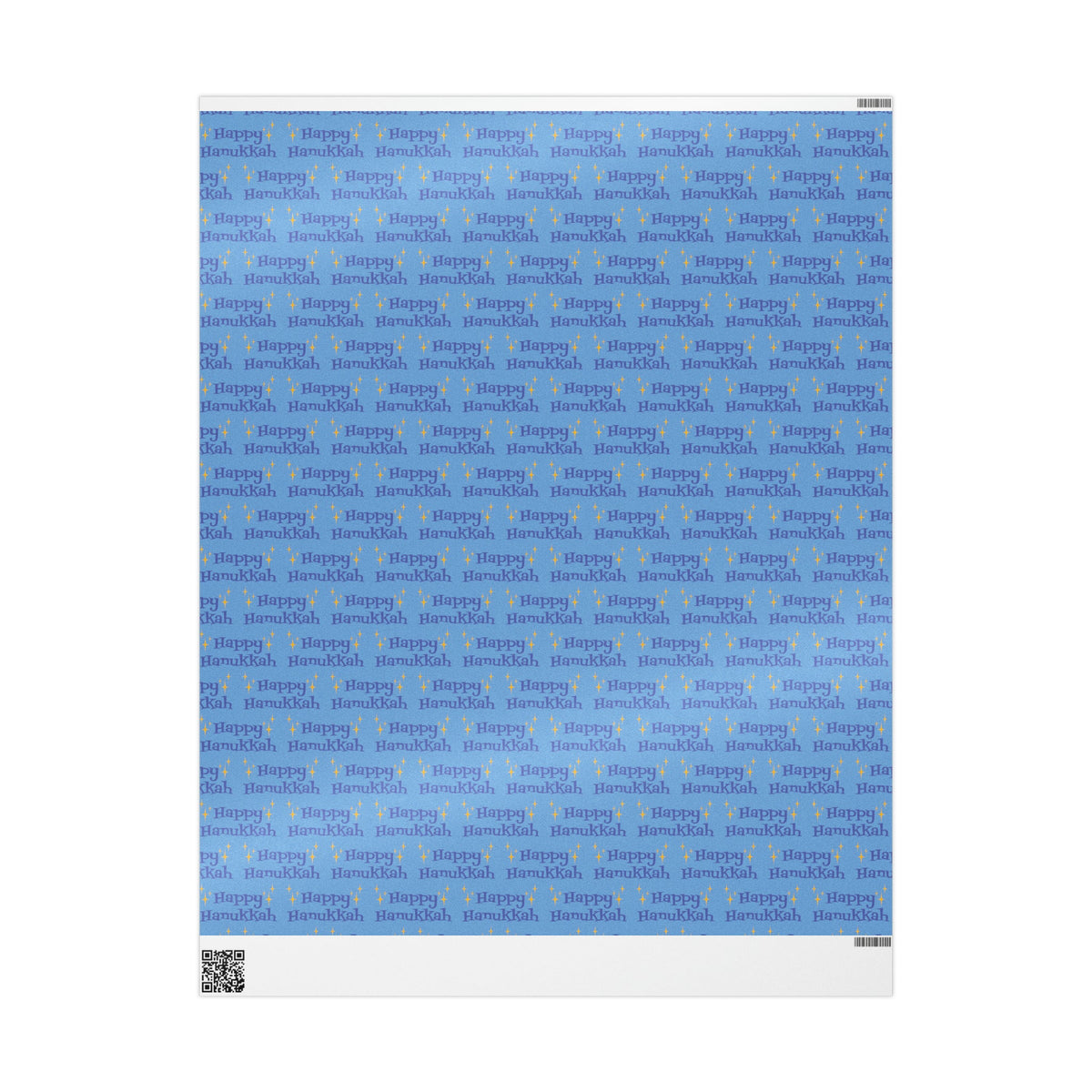 Happy Hanukkah Starburst Atomic Mid Century Retro Style Holiday Gift Wrap Paper - Glossy Or Matte