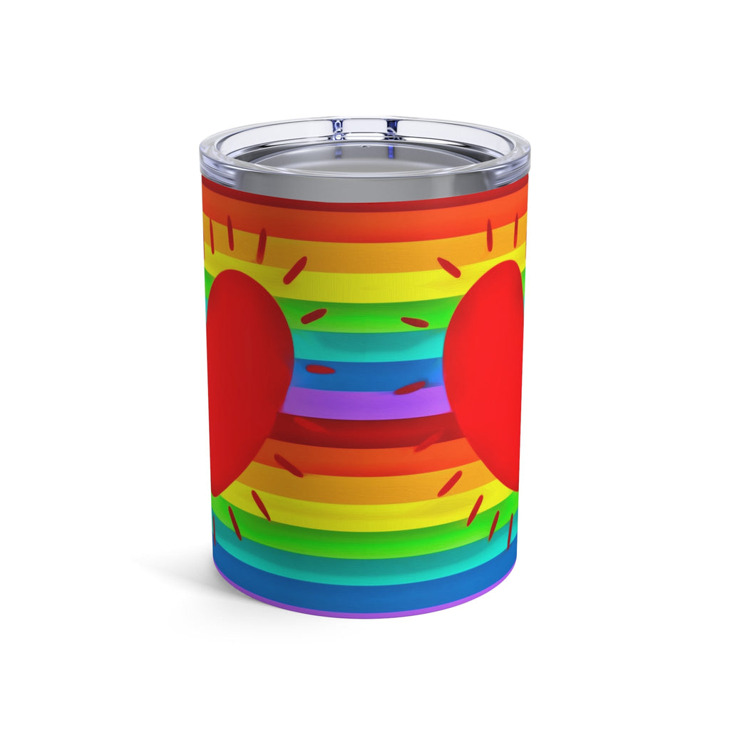 Rainbow Heart Love Pride Stainless Steel Tumbler 10oz