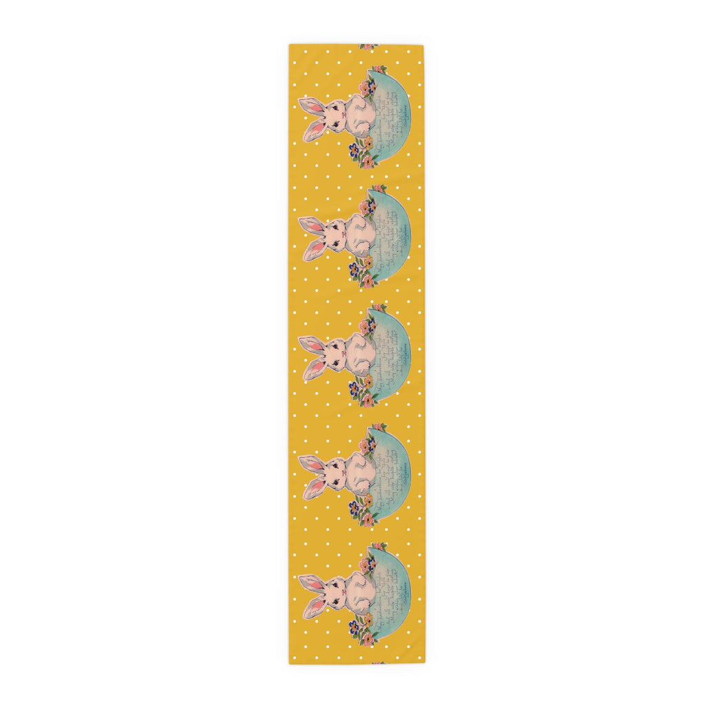 Easter Table Runner Vintage Easter Bunny Spring Poem