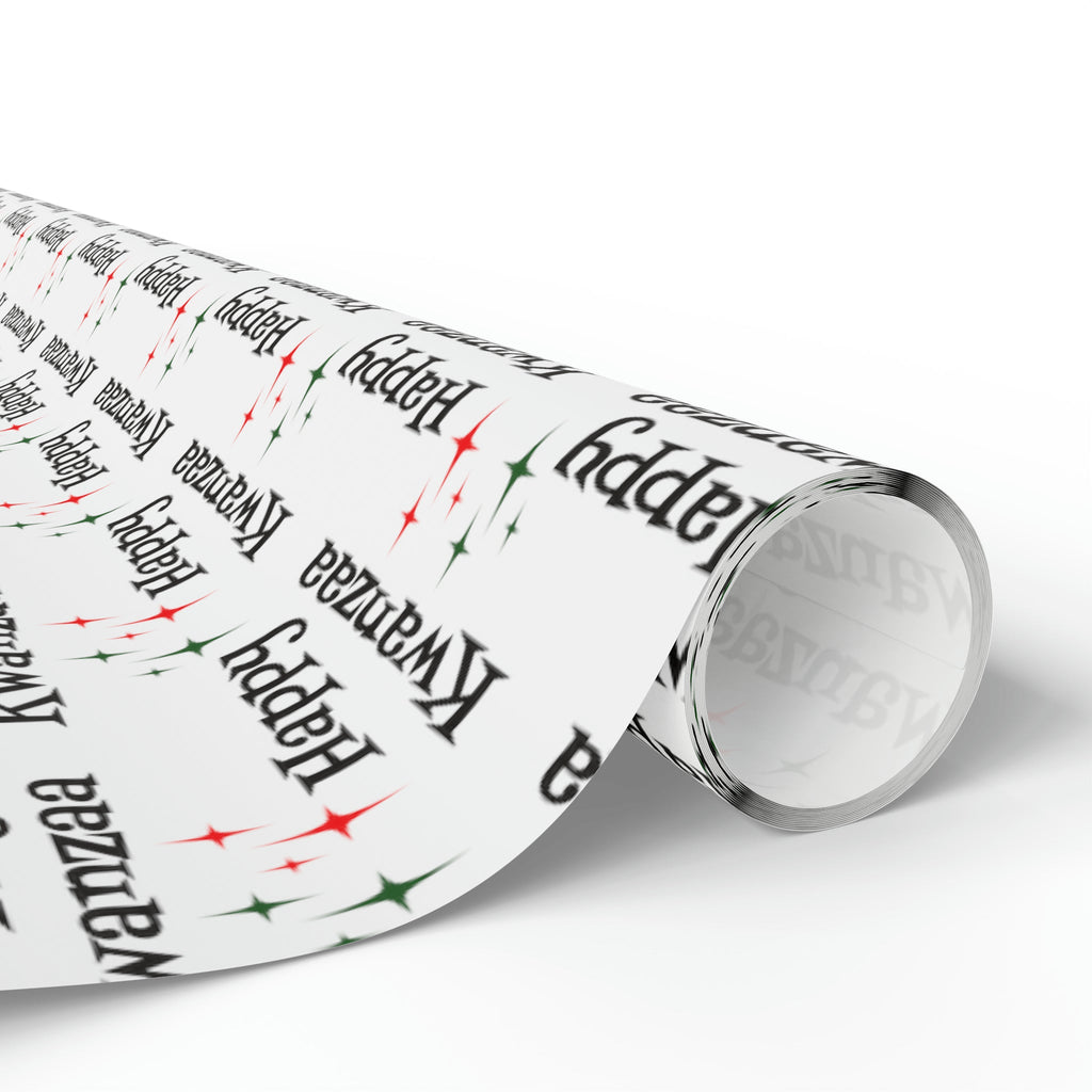 Happy Kwanzaa Starburst Atomic Retro Style Holiday Gift Wrap Paper - Glossy Or Matte