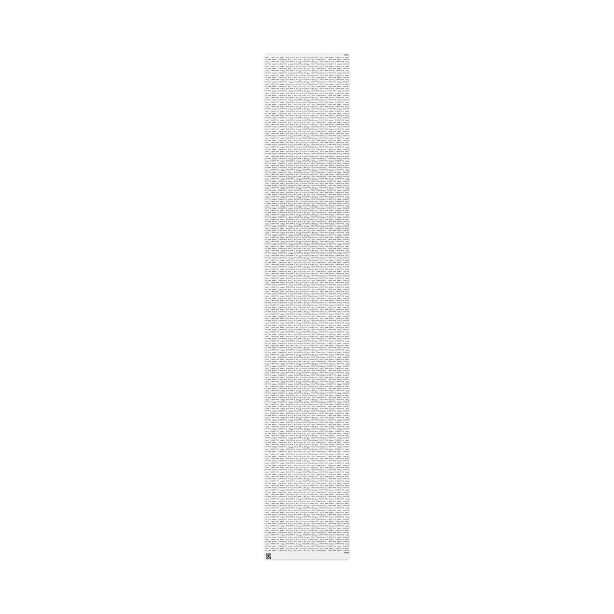 Merry Christmas Black And White Atomic Retro Style Holiday Gift Wrap Paper - Glossy Or Matte