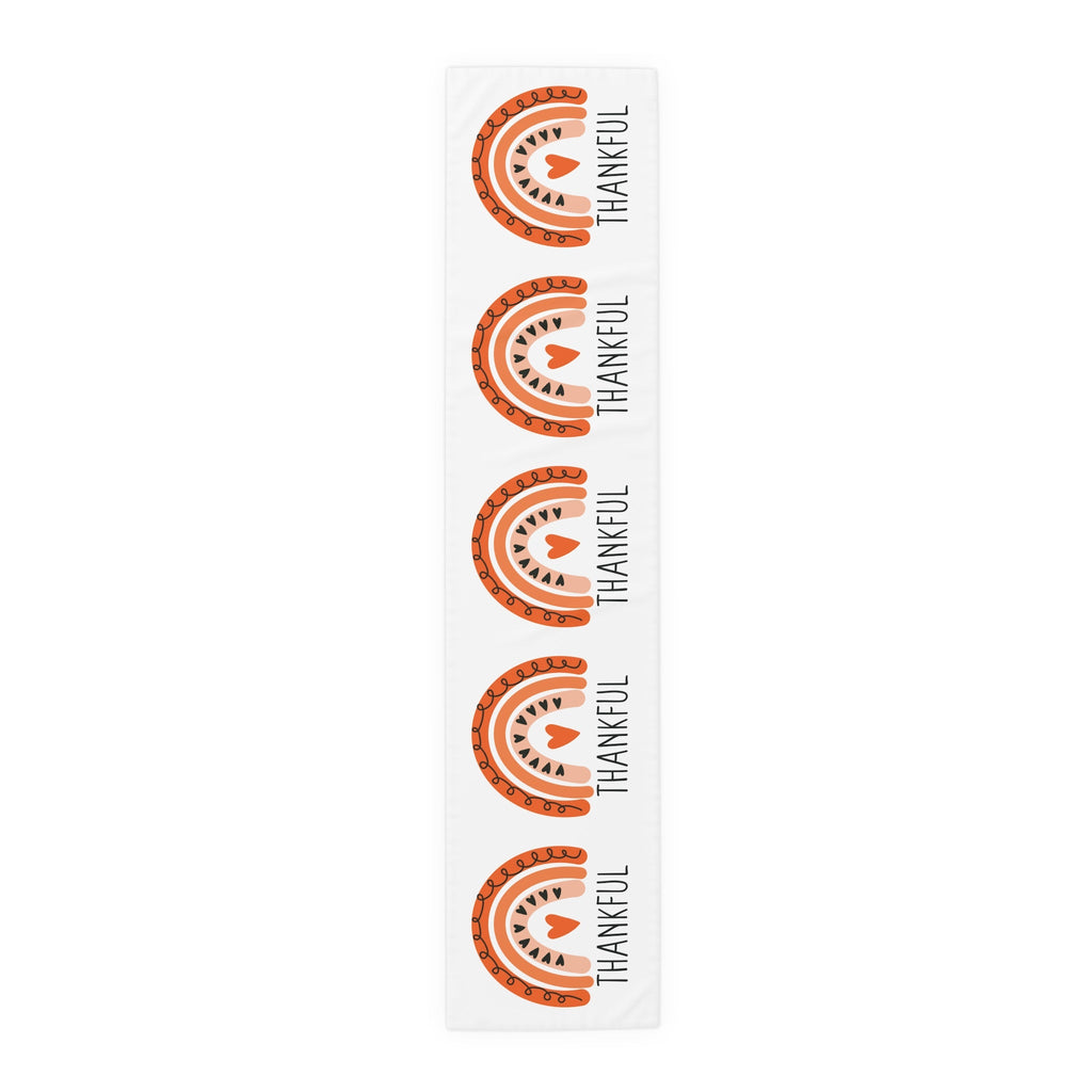 Thankful Boho Rainbow Thanksgiving Table Runner