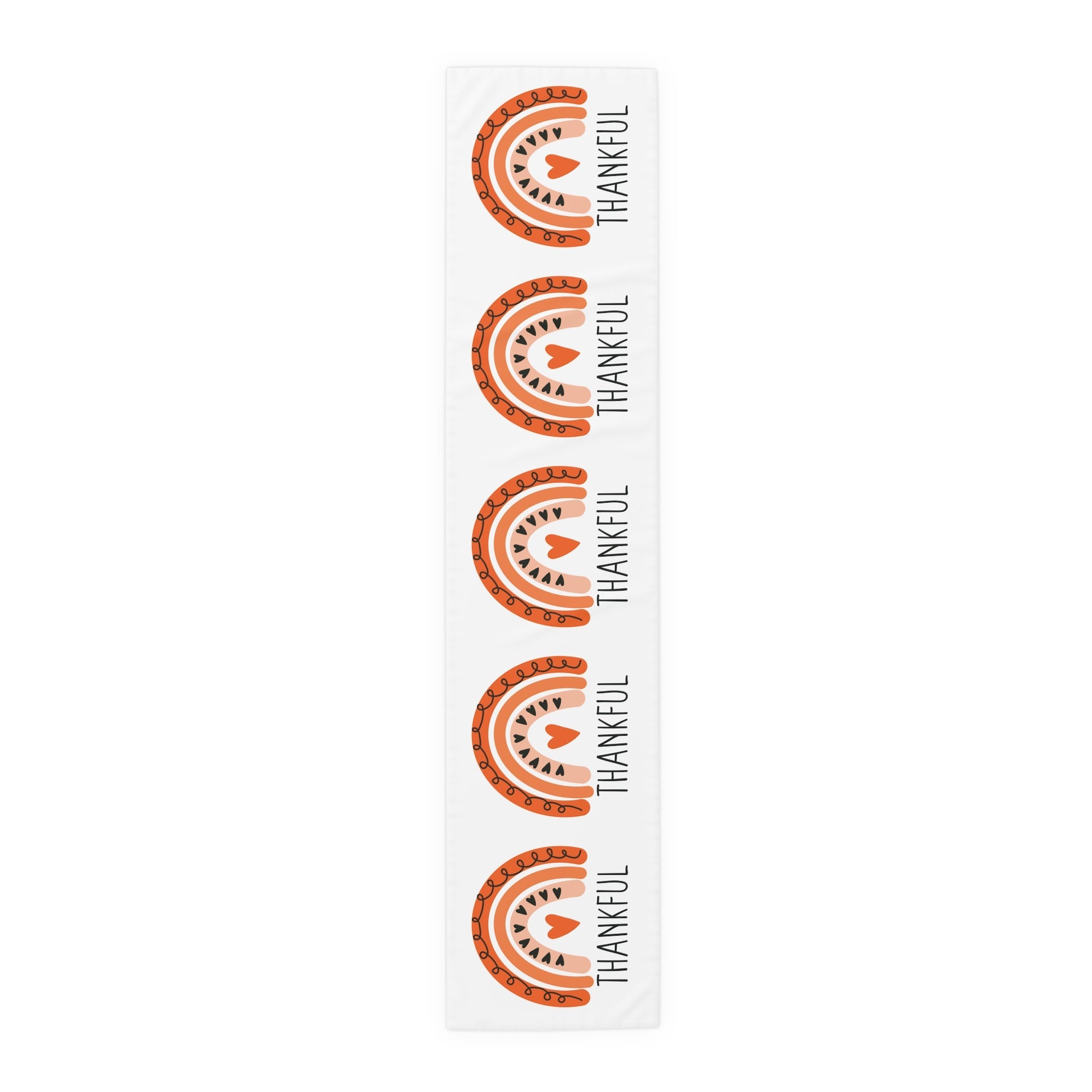 Thankful Boho Rainbow Thanksgiving Table Runner