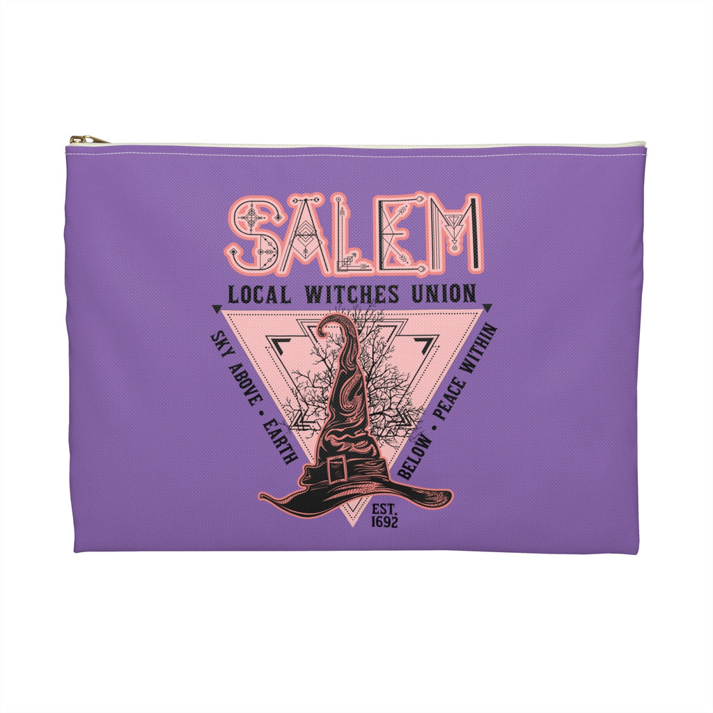 Salem Local Witches Union Retro Print Polyester Accessory Pouch Travel Bag