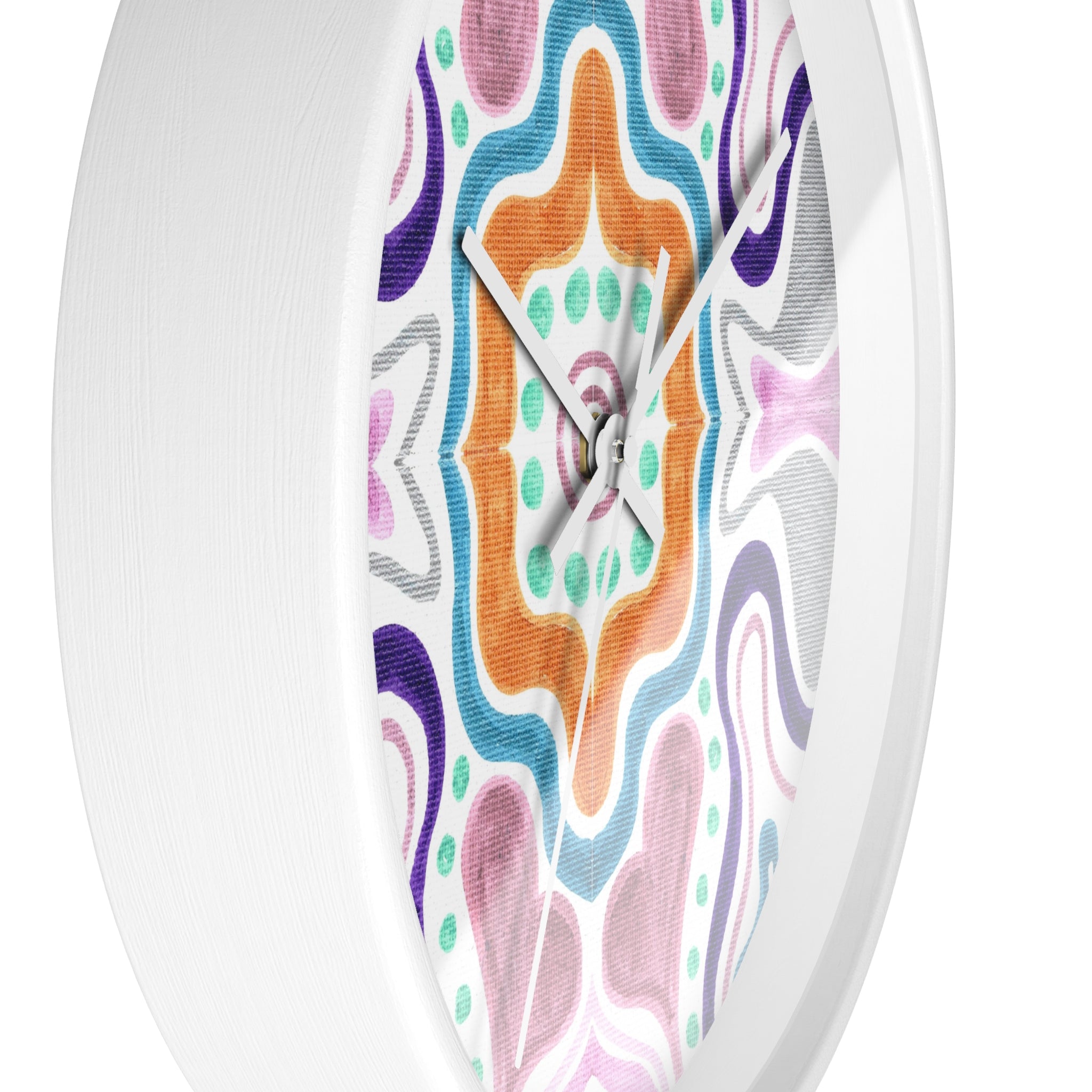 Love Frequency Caden Caraco Wooden White Silent Wall Clock