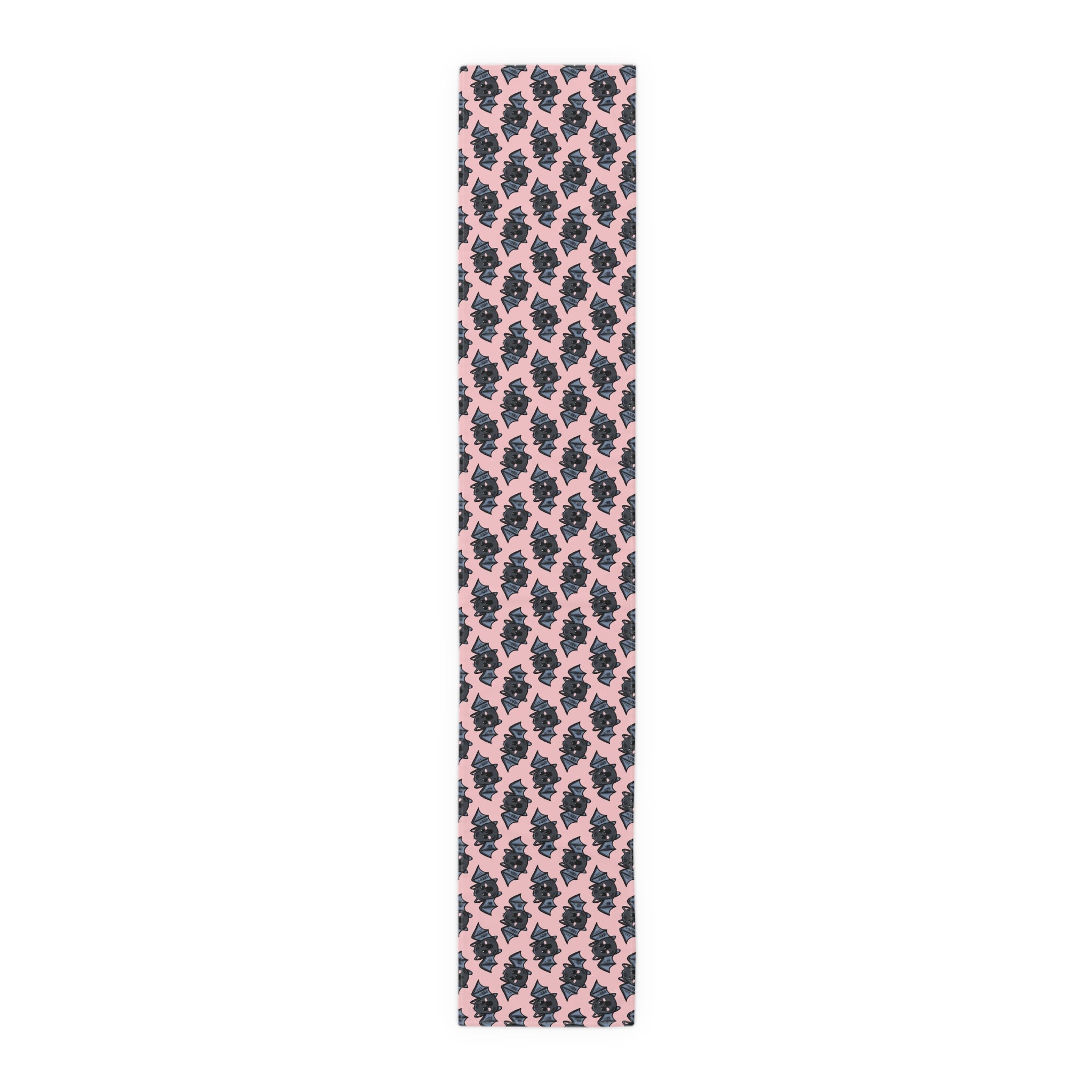 Halloween Bats Pink Fall Autumn Cotton Poly Table Runner