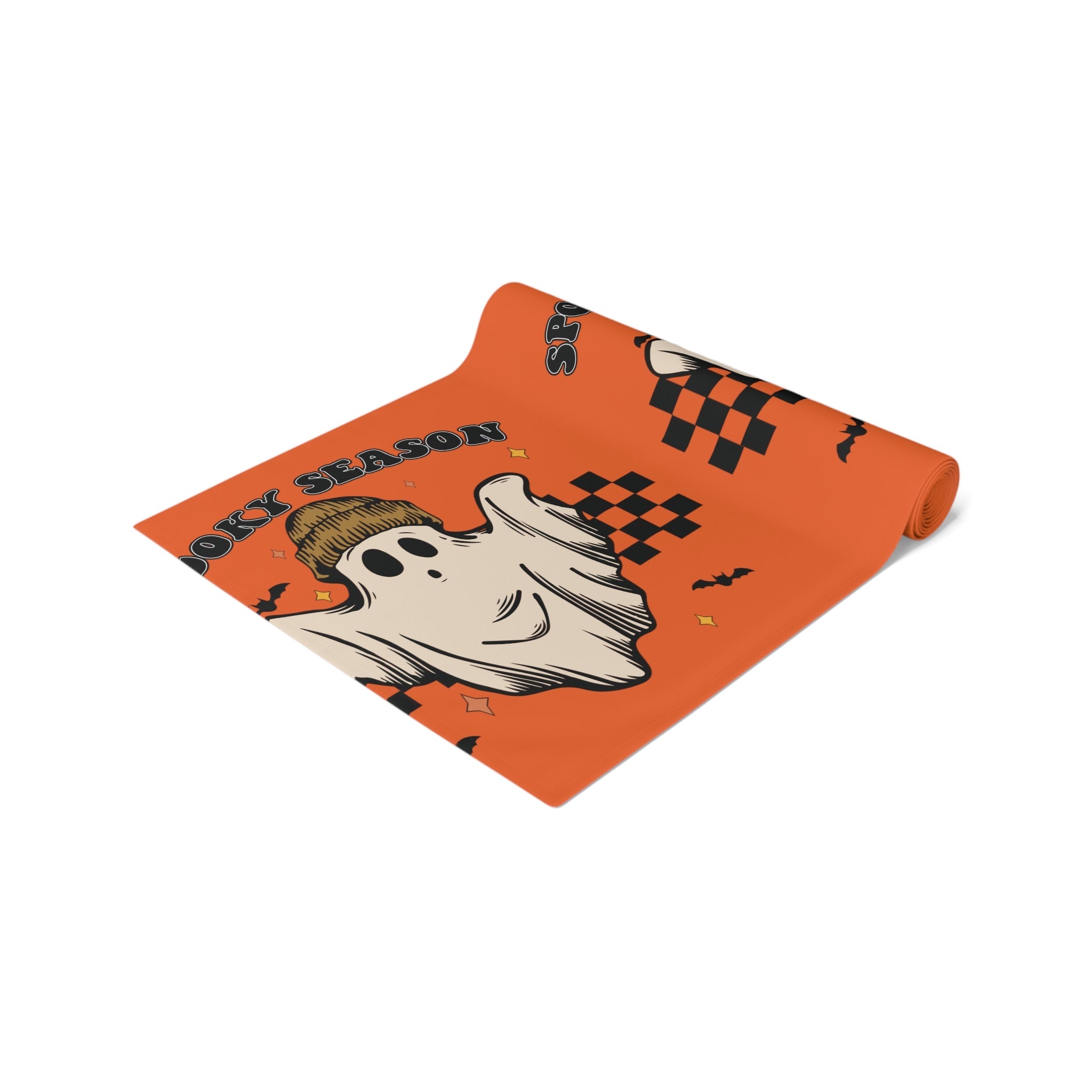 Spooky Season Halloween Ghost Cotton Table Runner