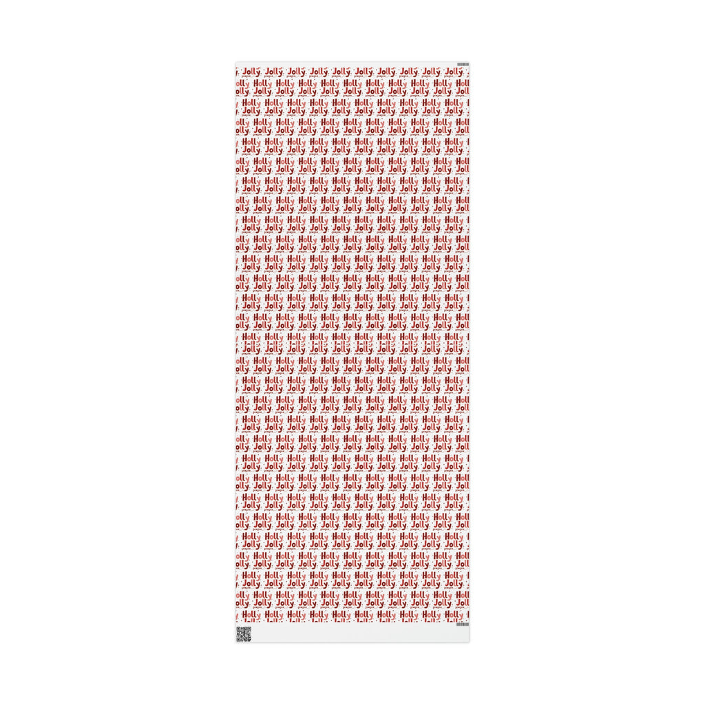 Holly Jolly Season Retro Style Christmas Print Holiday Gift Wrap Paper - Glossy Or Matte