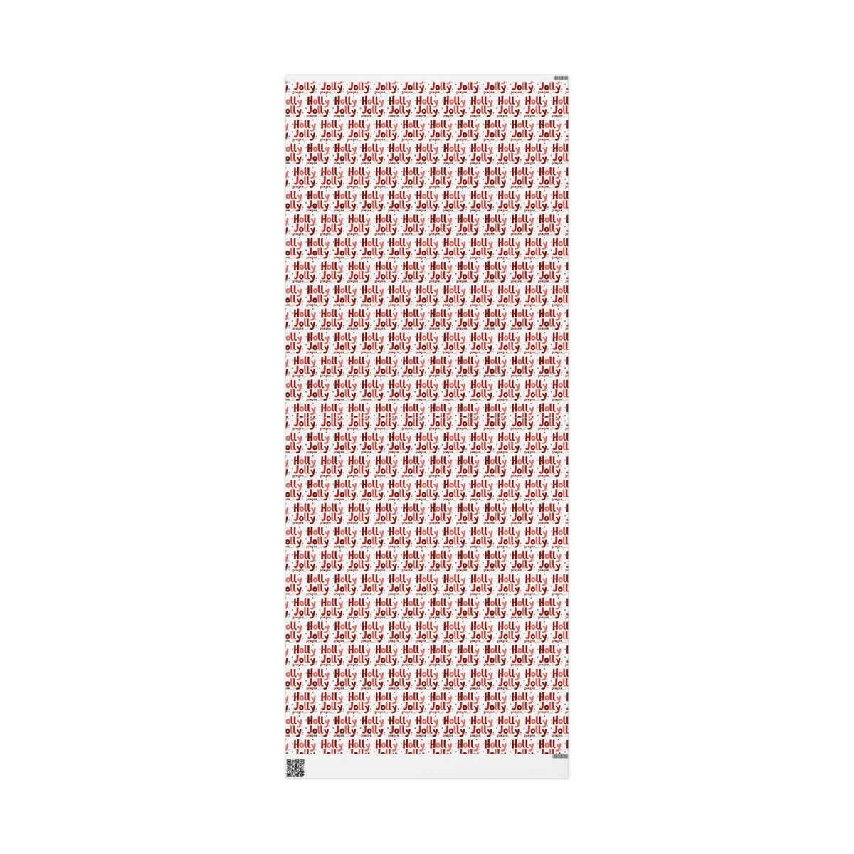 Holly Jolly Season Retro Style Christmas Print Holiday Gift Wrap Paper - Glossy Or Matte
