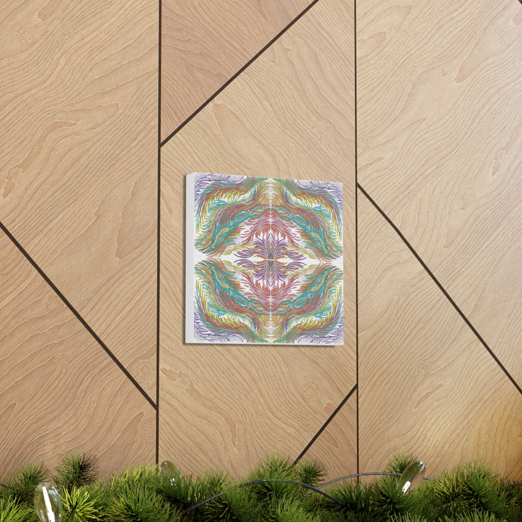 Space Feathers 4 Variation 3 Mosaic Caden Caraco Art Print Canvas Gallery Wrap