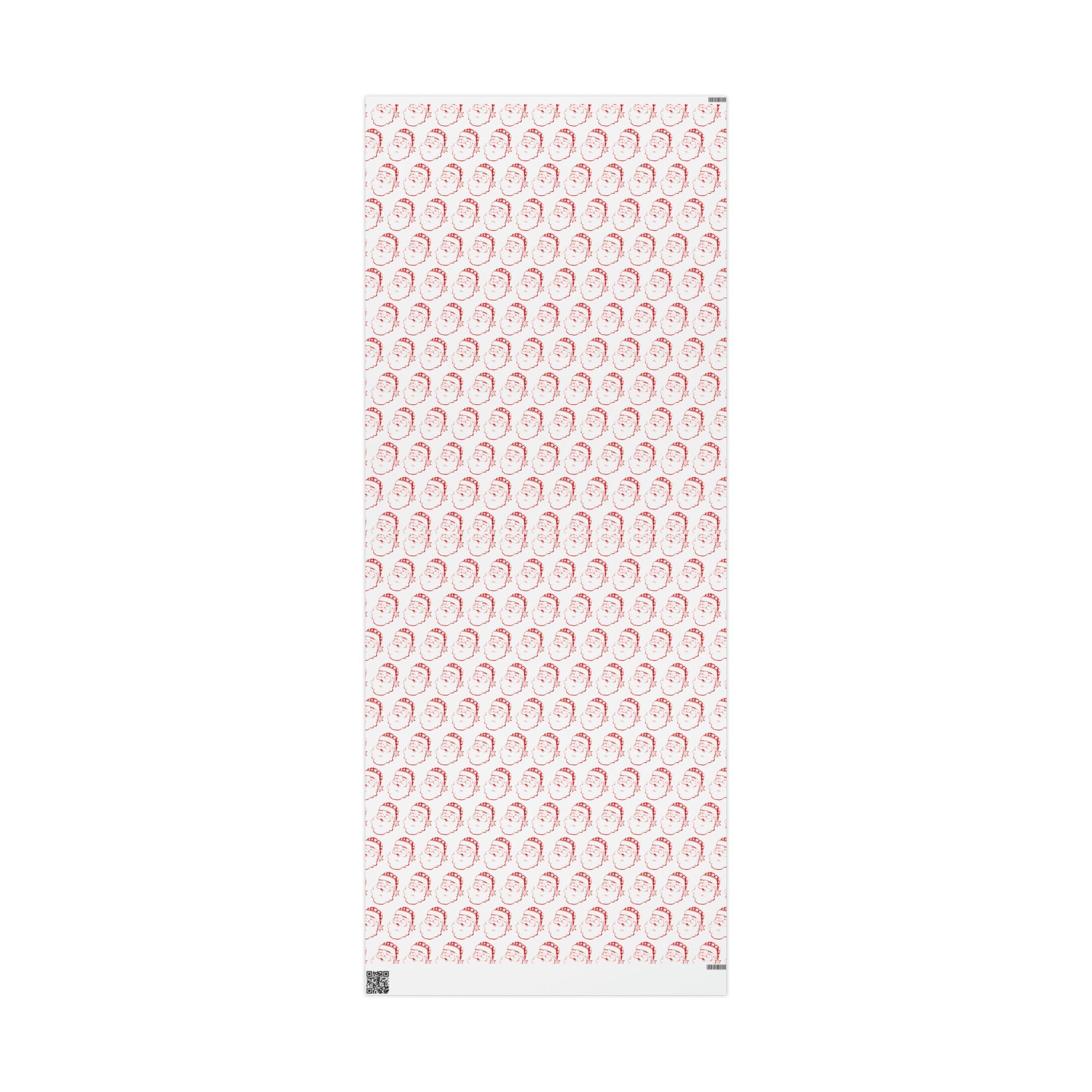 Red Santa Mid Century Retro Christmas Print Holiday Gift Wrap Paper - Glossy Or Matte