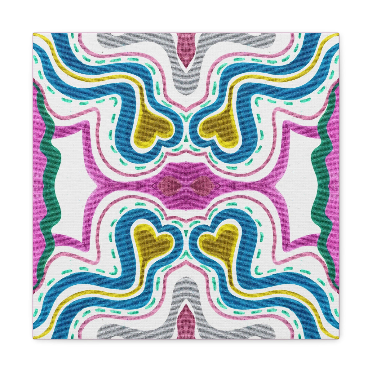 Love Frequency 2 Variation 1 Mosaic Caden Caraco Canvas Gallery Wrap
