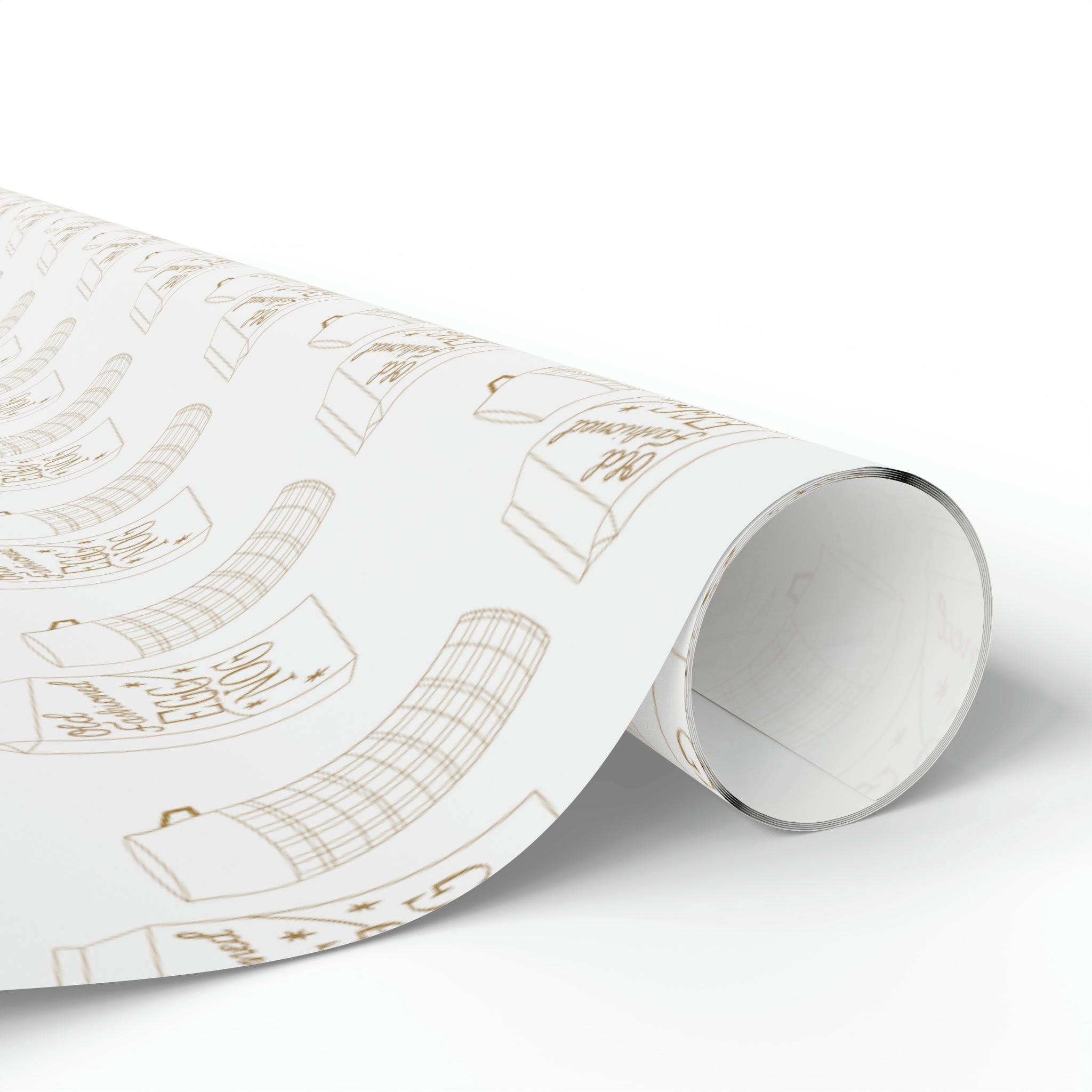 Egg Nog Thermos Retro Style Christmas Print Holiday Gift Wrap Paper - Glossy Or Matte