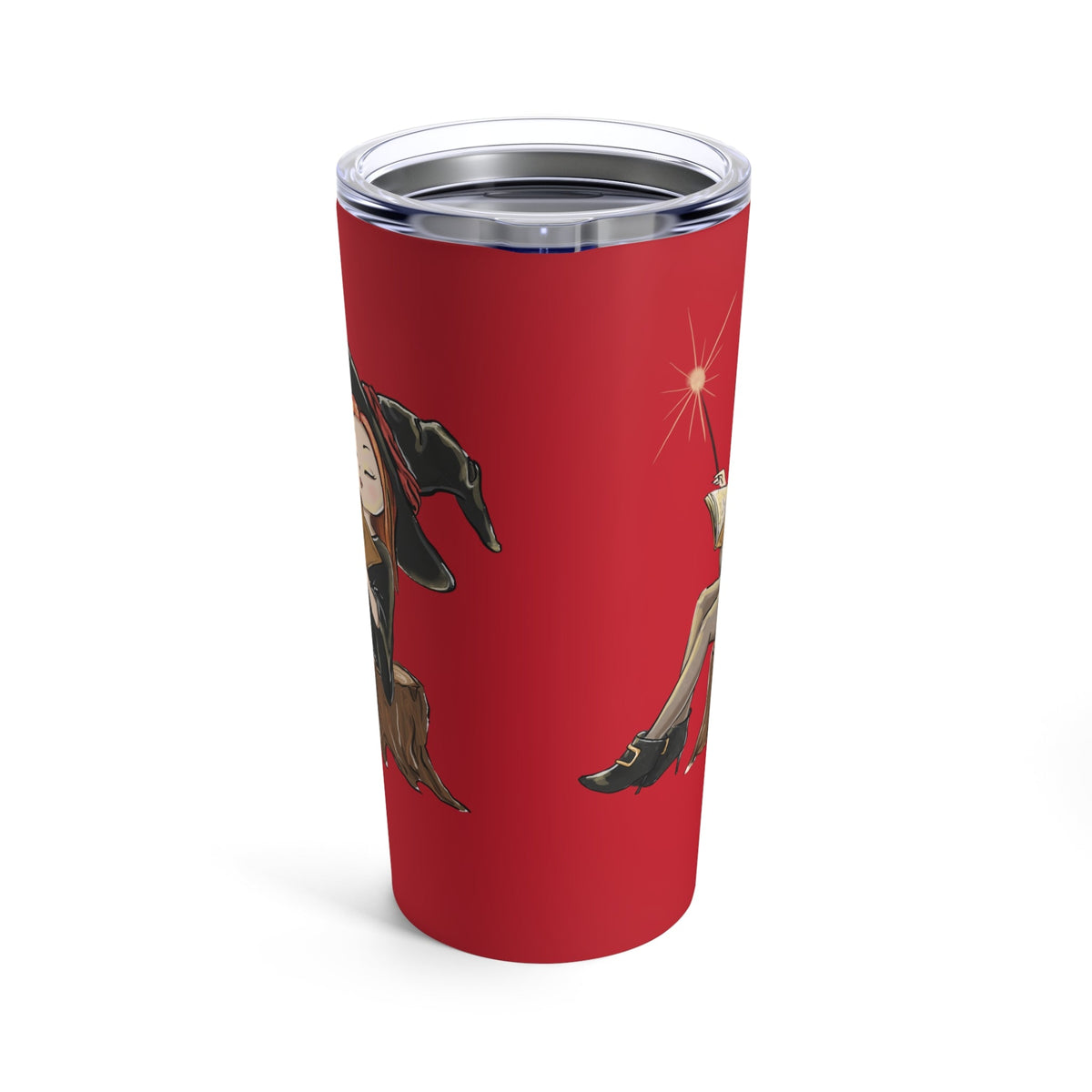 Love Magic Red Witch Halloween Print Stainless Steel Tumbler 20oz