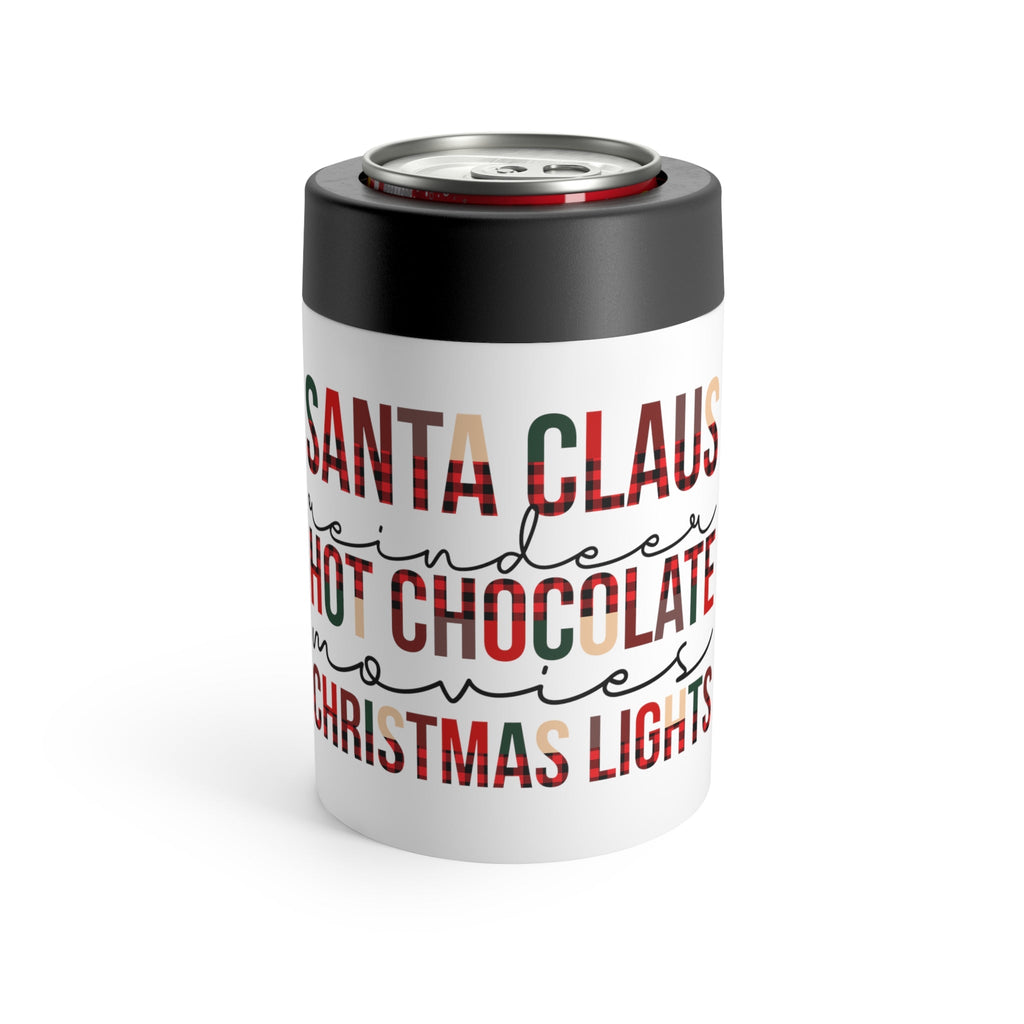 Santa Claus Reindeer Hot Chocolate Movies Christmas Lights Christmas Stainless Steel Can Holder