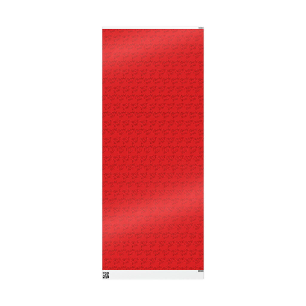 Christmas Wishes Red Mid Century Retro Christmas Print Holiday Gift Wrap Paper - Glossy Or Matte