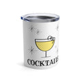 Cocktails Mid Century Retro Style Stainless Steel Tumbler 10oz