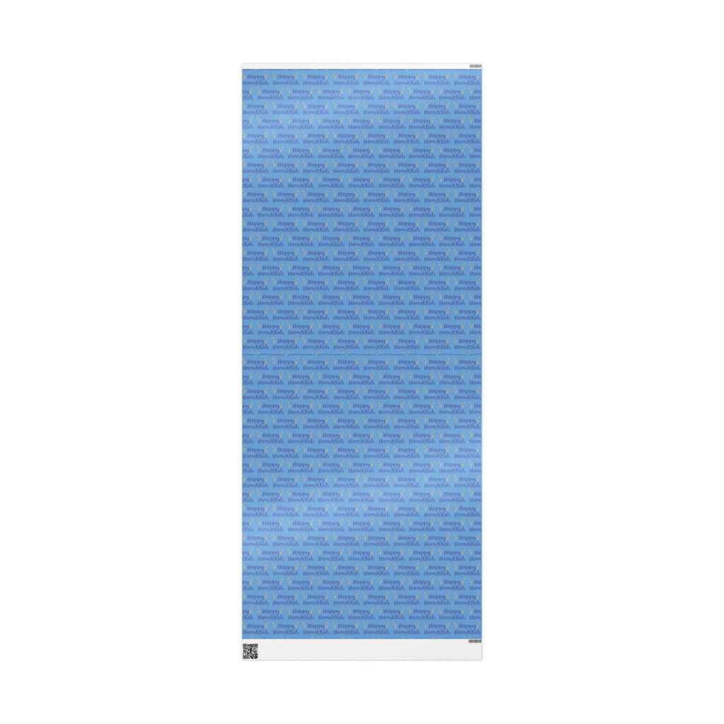 Happy Hanukkah Starburst Atomic Mid Century Retro Style Holiday Gift Wrap Paper - Glossy Or Matte