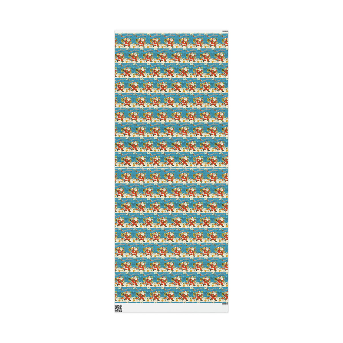 Santa Claus Is Coming To Town Record Cover Mid Century Retro Christmas Print Holiday Gift Wrap Paper - Glossy Or Matte