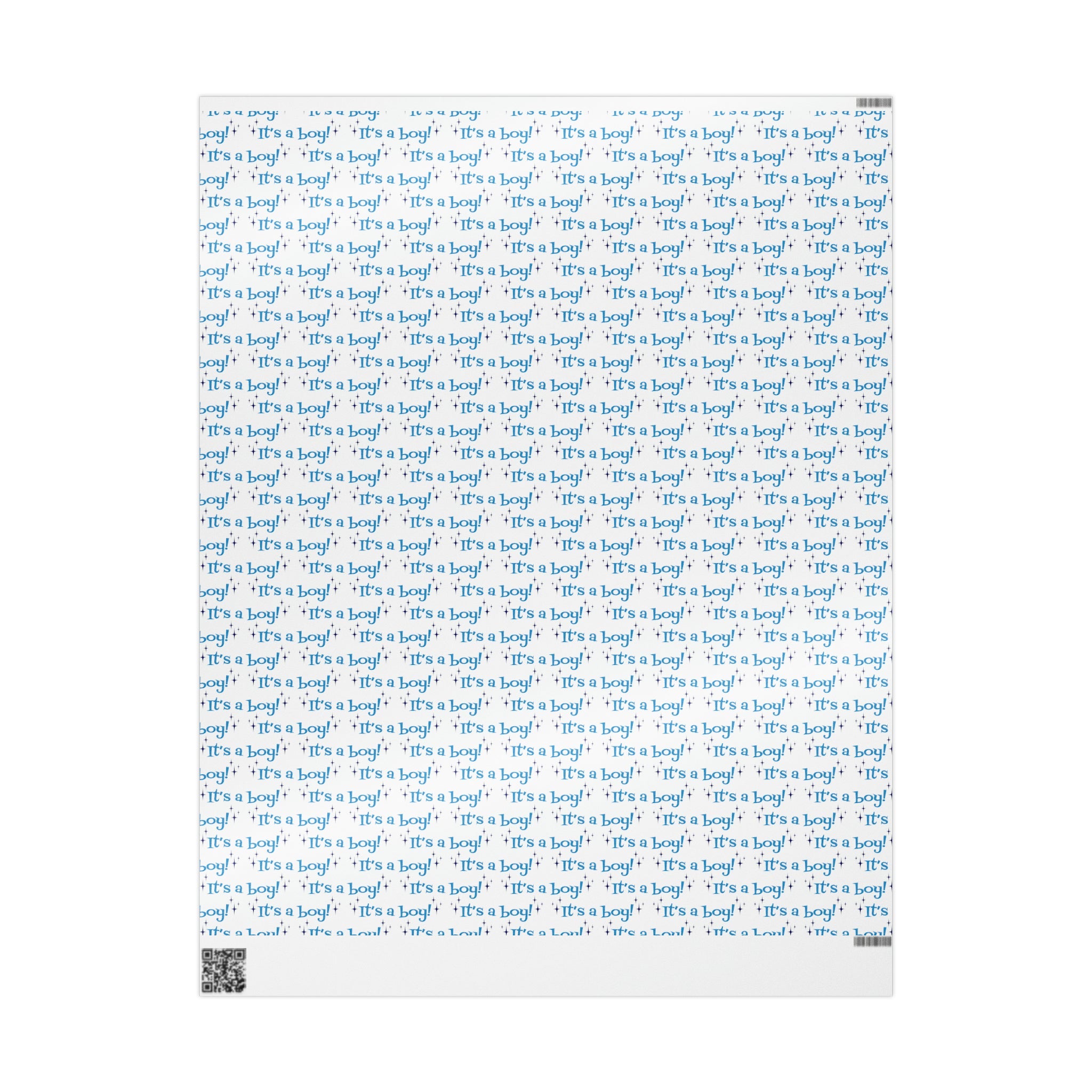 It's A Boy Starburst Atomic Retro Style Baby Shower Gift Wrap Paper - Glossy Or Matte