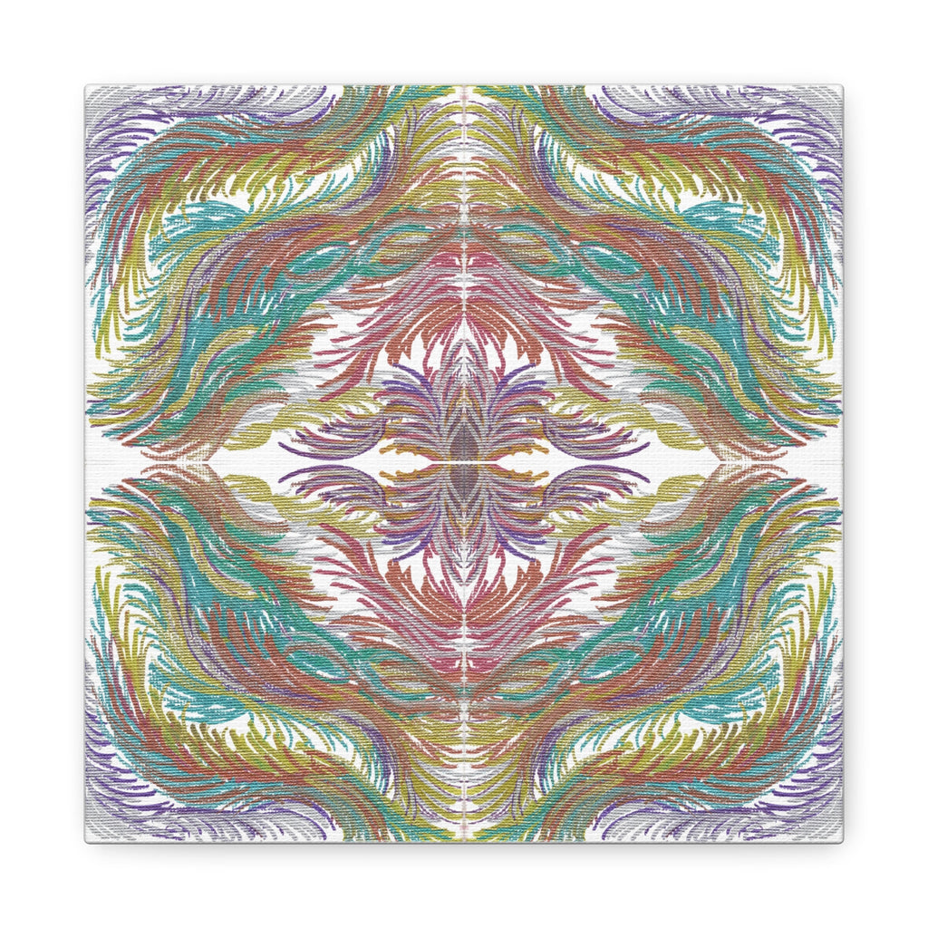 Space Feathers 4 Variation 3 Mosaic Caden Caraco Art Print Canvas Gallery Wrap